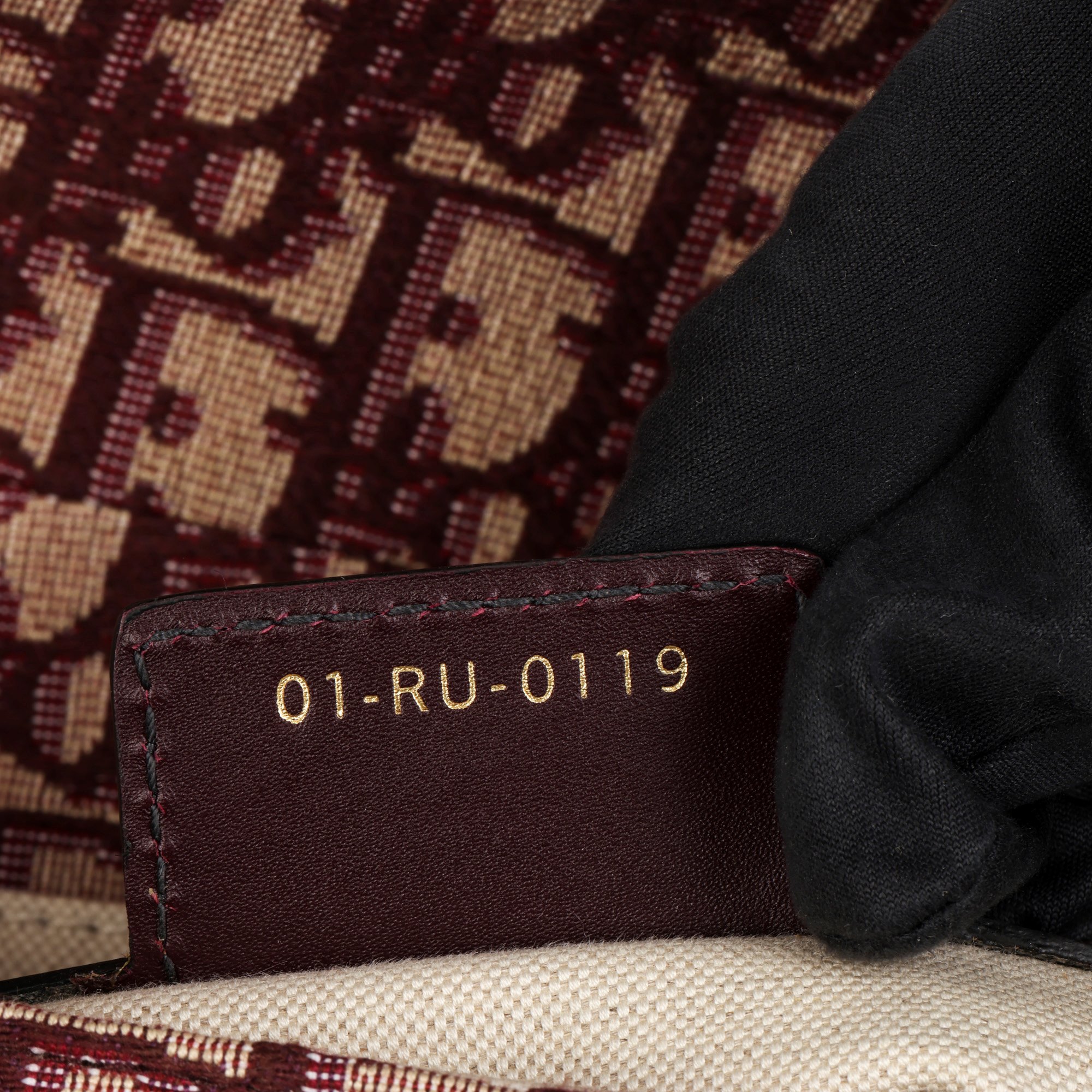 Christian Dior Bordeaux Oblique Monogram Canvas & Calfskin Leather Saddle Bag