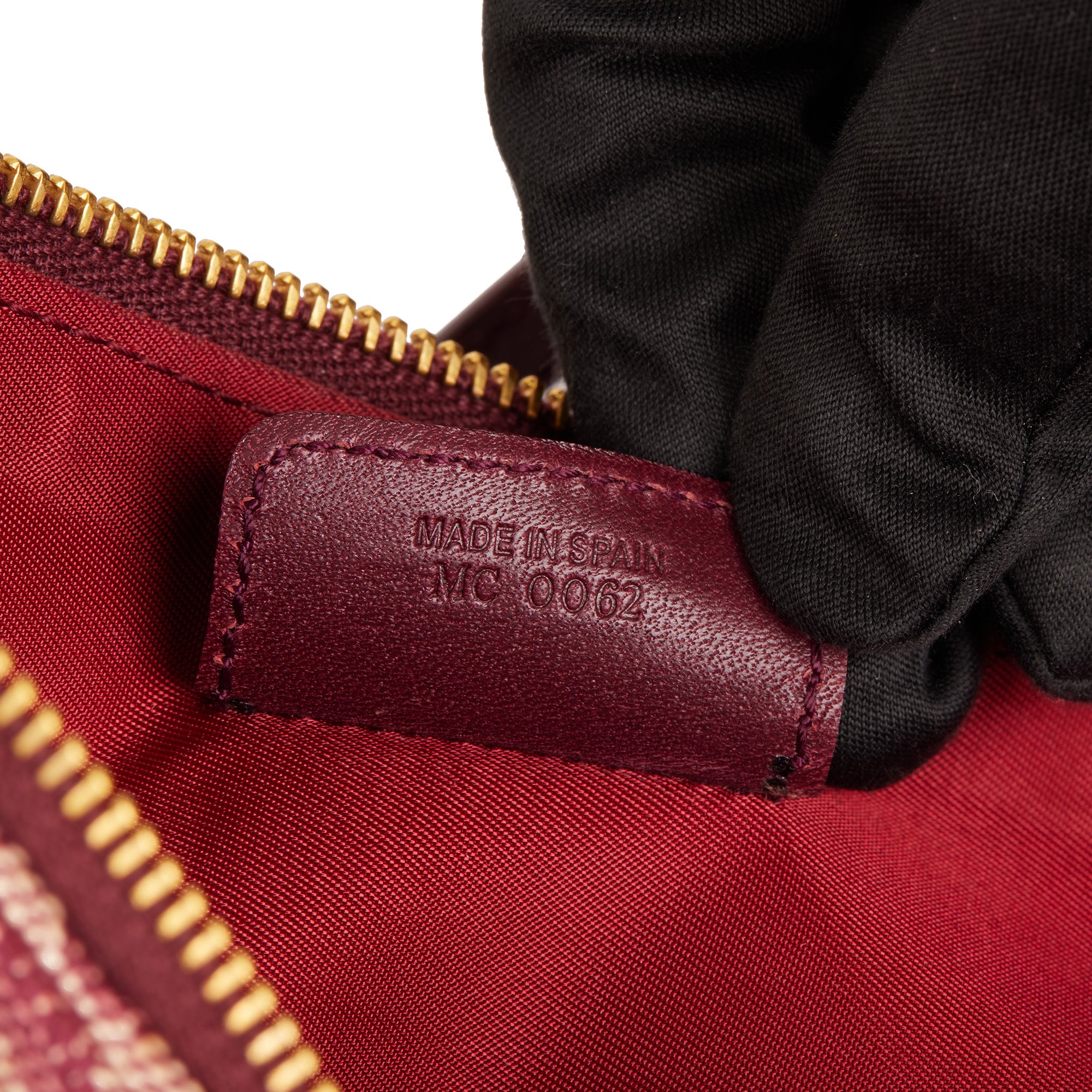 Christian Dior Bordeaux Monogram Canvas & Calfskin Leather Vintage Mini Saddle Bag