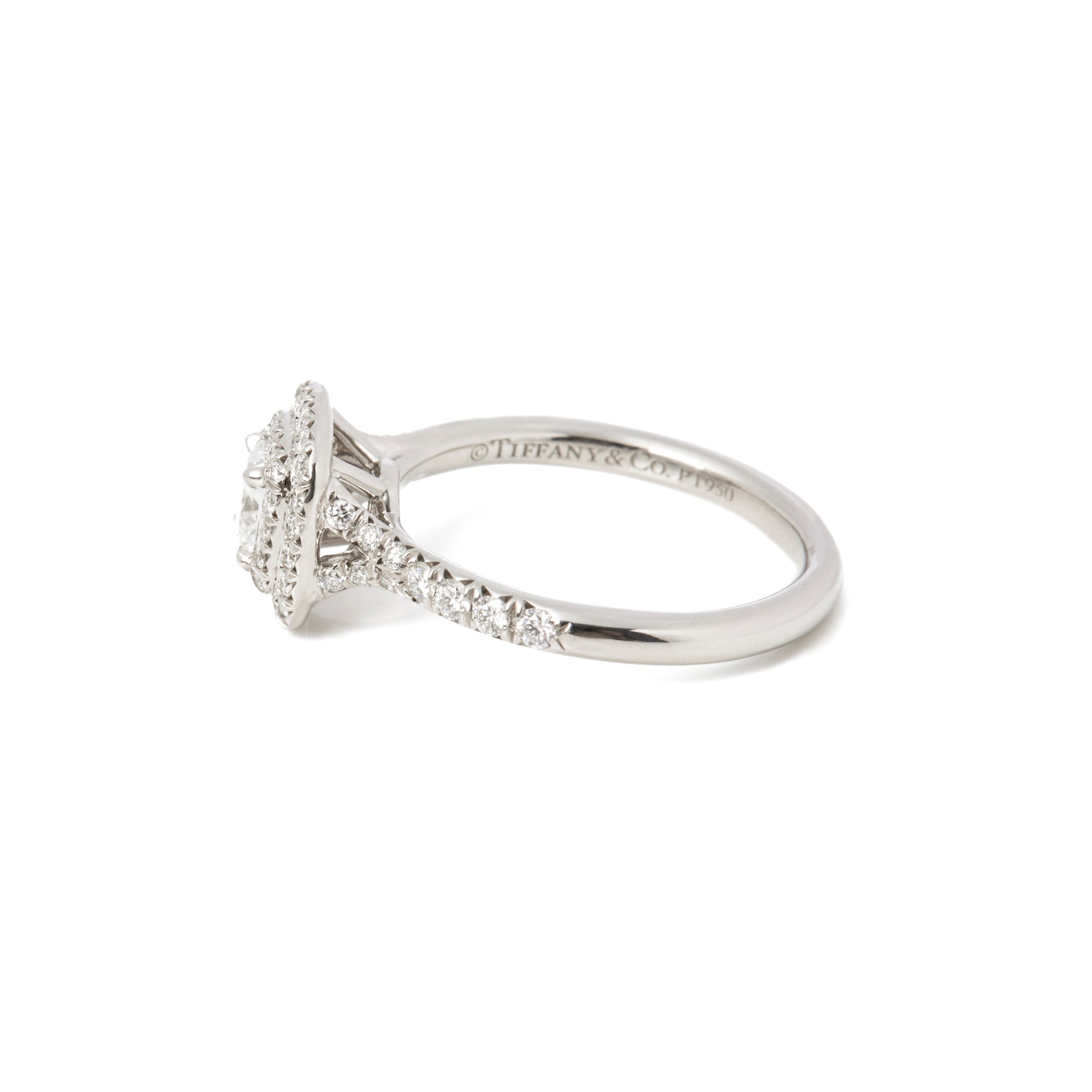 Tiffany & Co. Soleste Cushion Cut Diamond Halo Engagement Ring