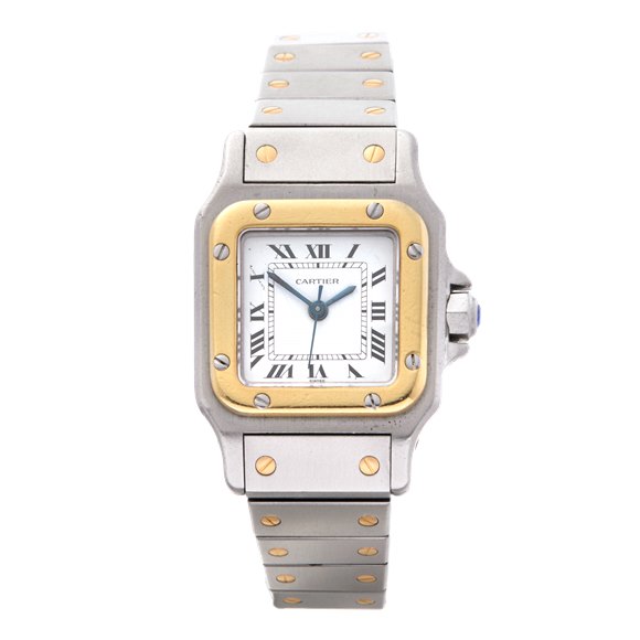 Cartier Santos Galbee 18K Yellow Gold & Stainless Steel - W20012C4 or 1567