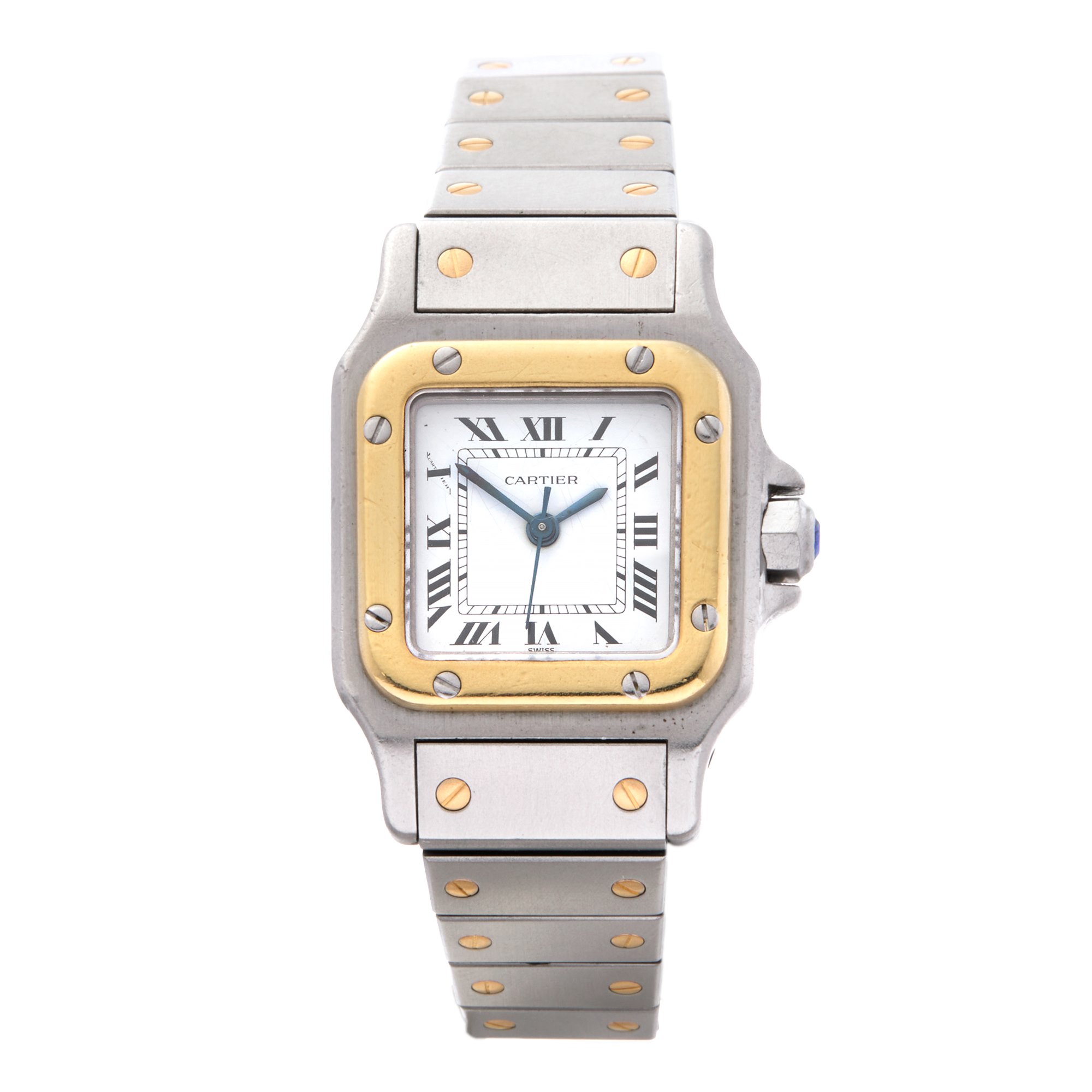 Cartier Santos Galbee 18K Yellow Gold & Stainless Steel W20012C4 or 1567
