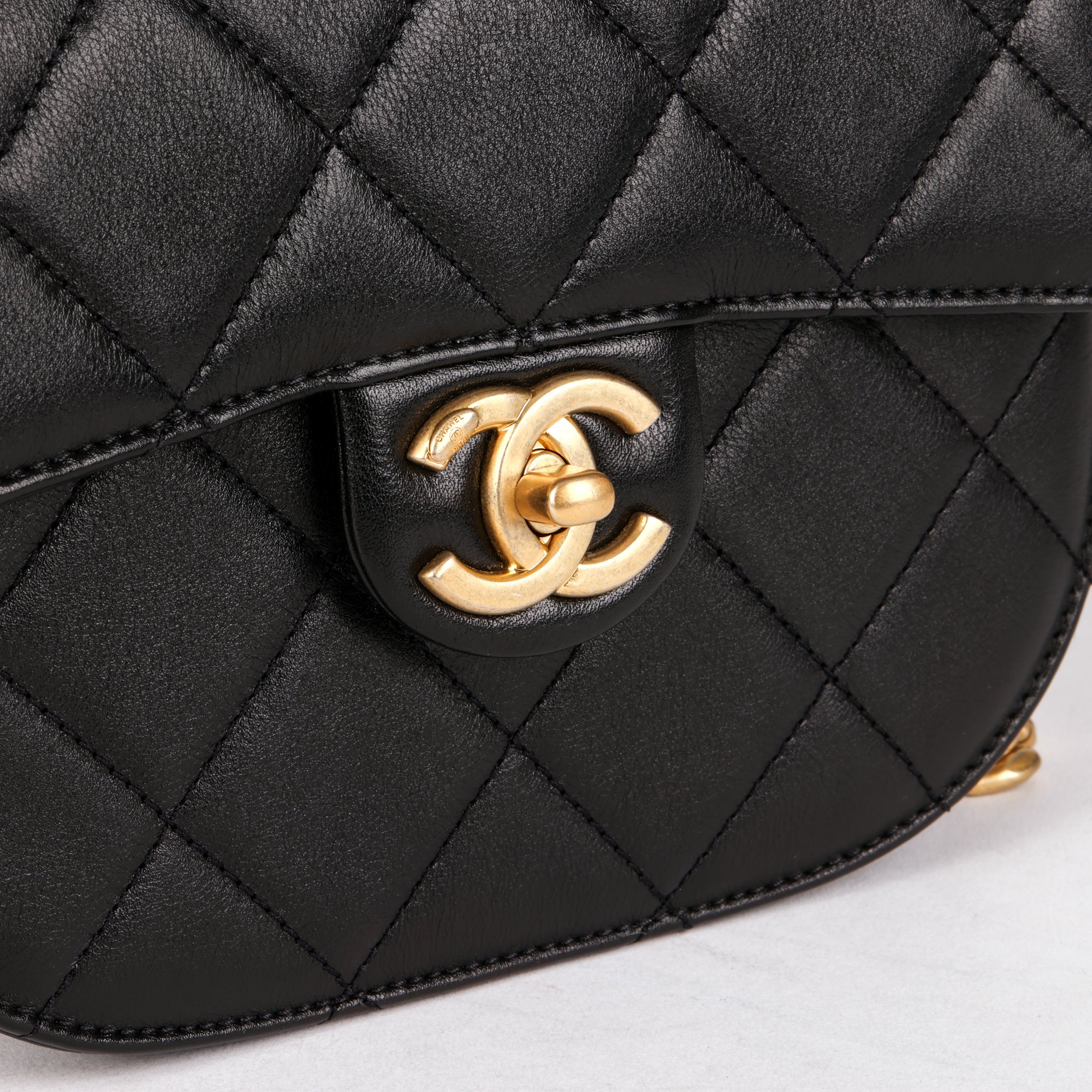 Chanel Black Quilted Lambskin Mini Messenger
