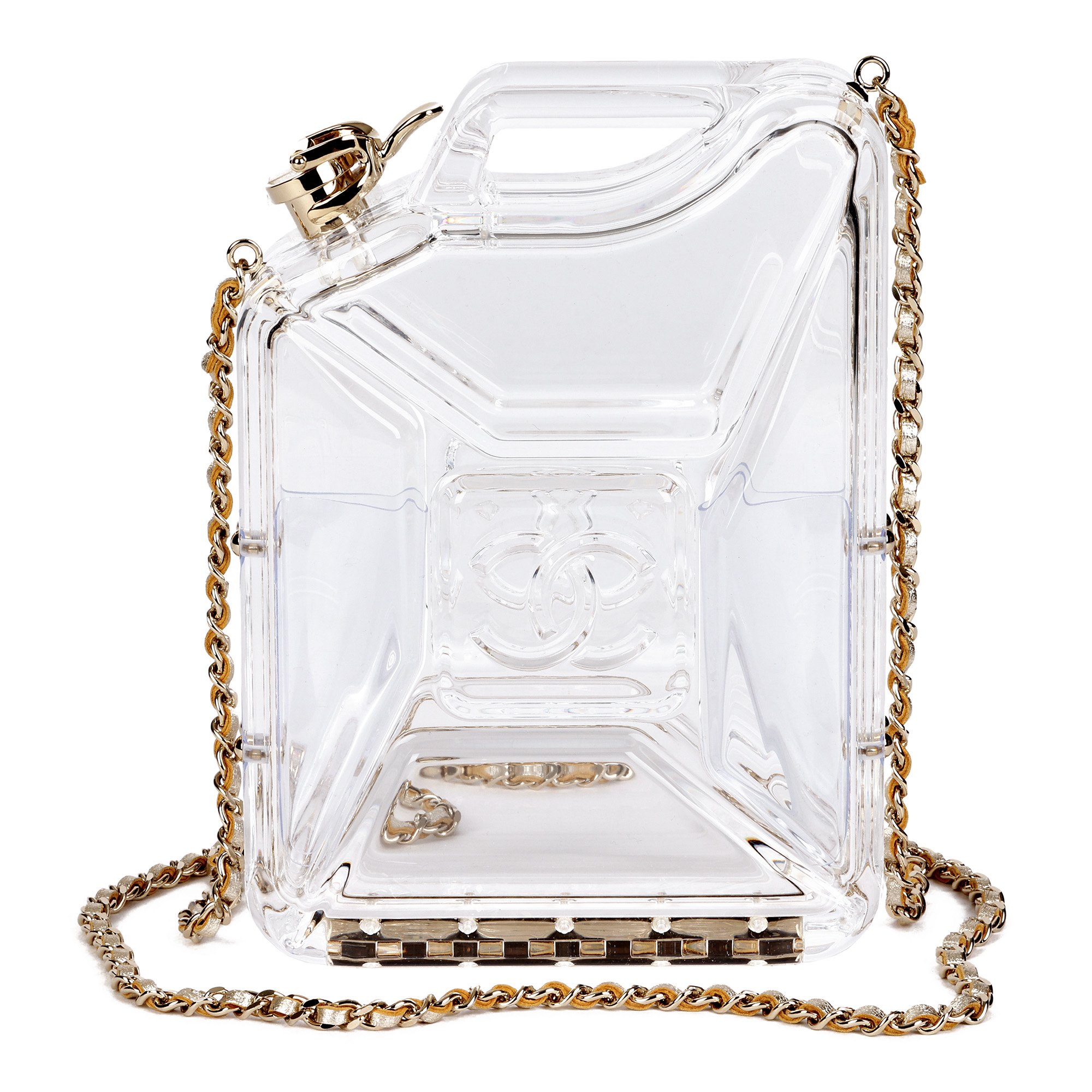 chanel plexiglass clutch