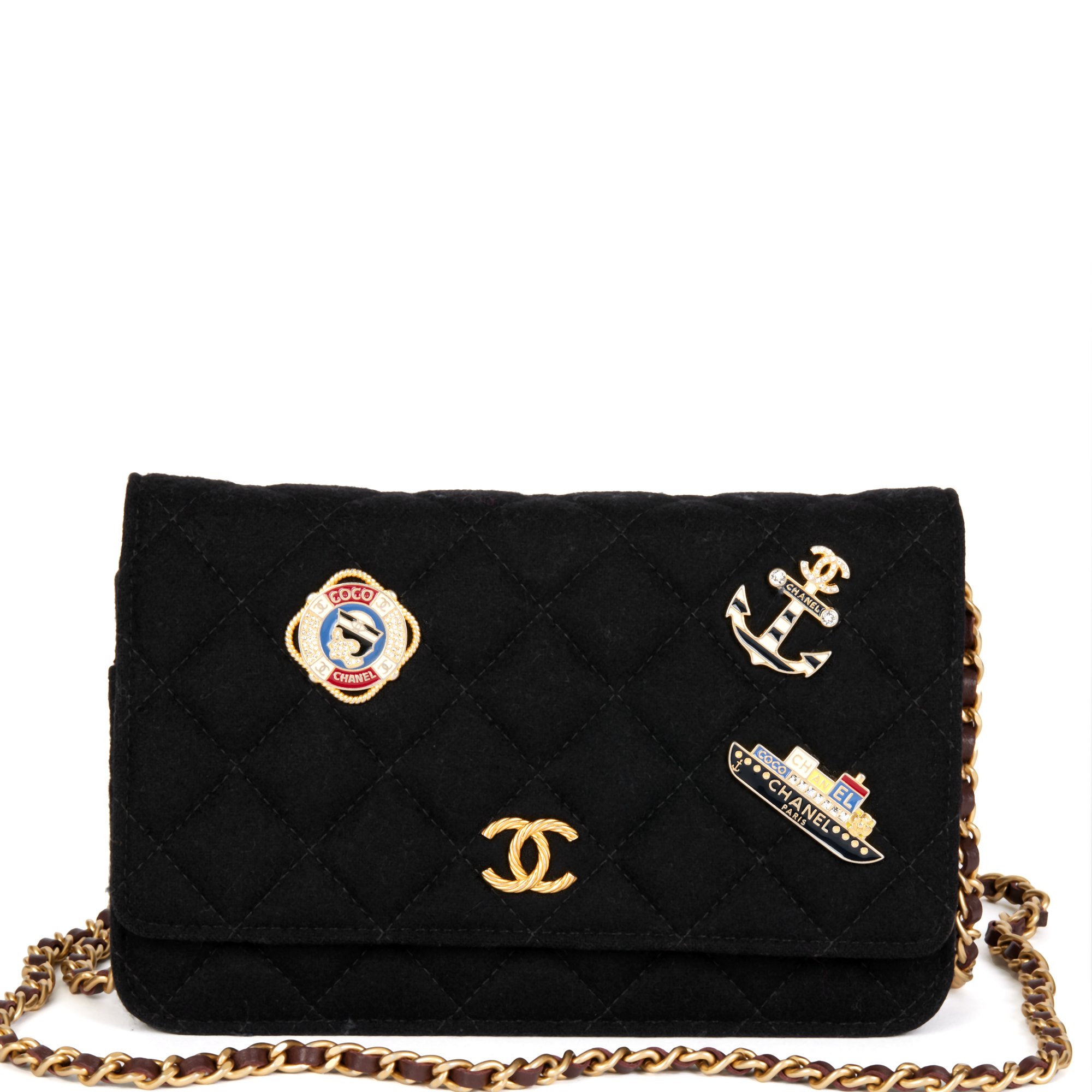 chanel wallet on chain with charms