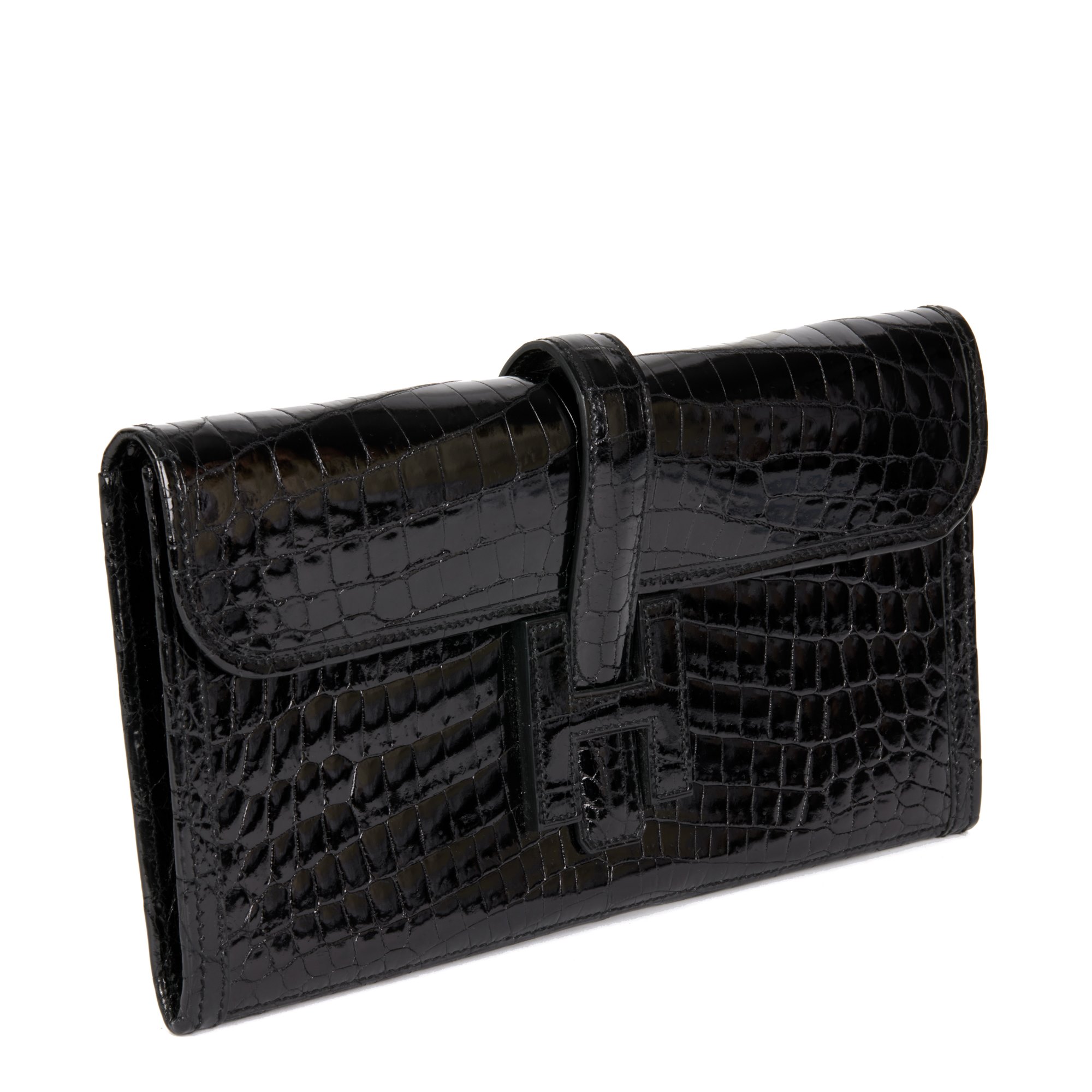 Hermès Black Niloticus Crocodile Leather Jige Elan 29