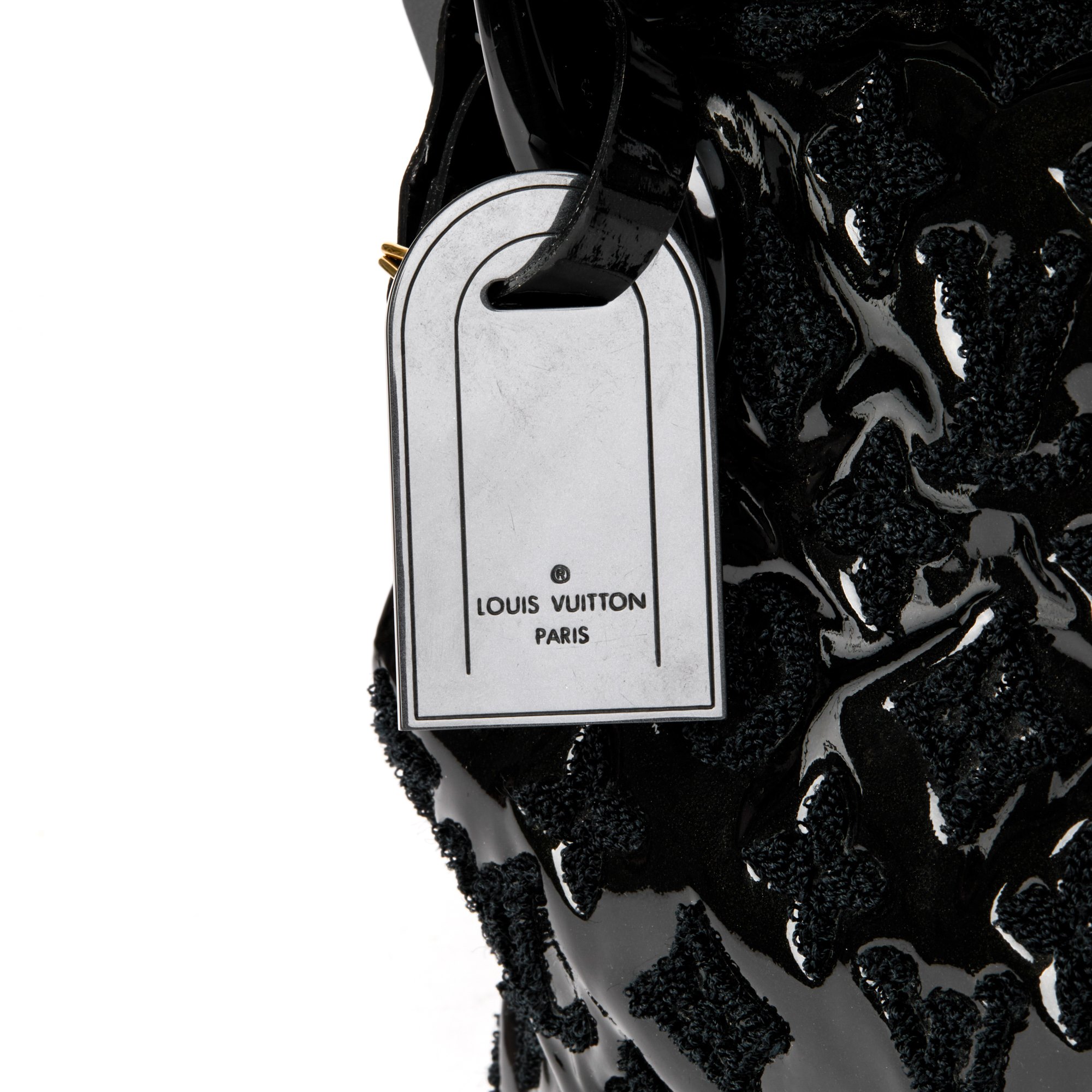 Louis Vuitton Black Monogram Patent Leather Fascination Lockit BB Frame Bag