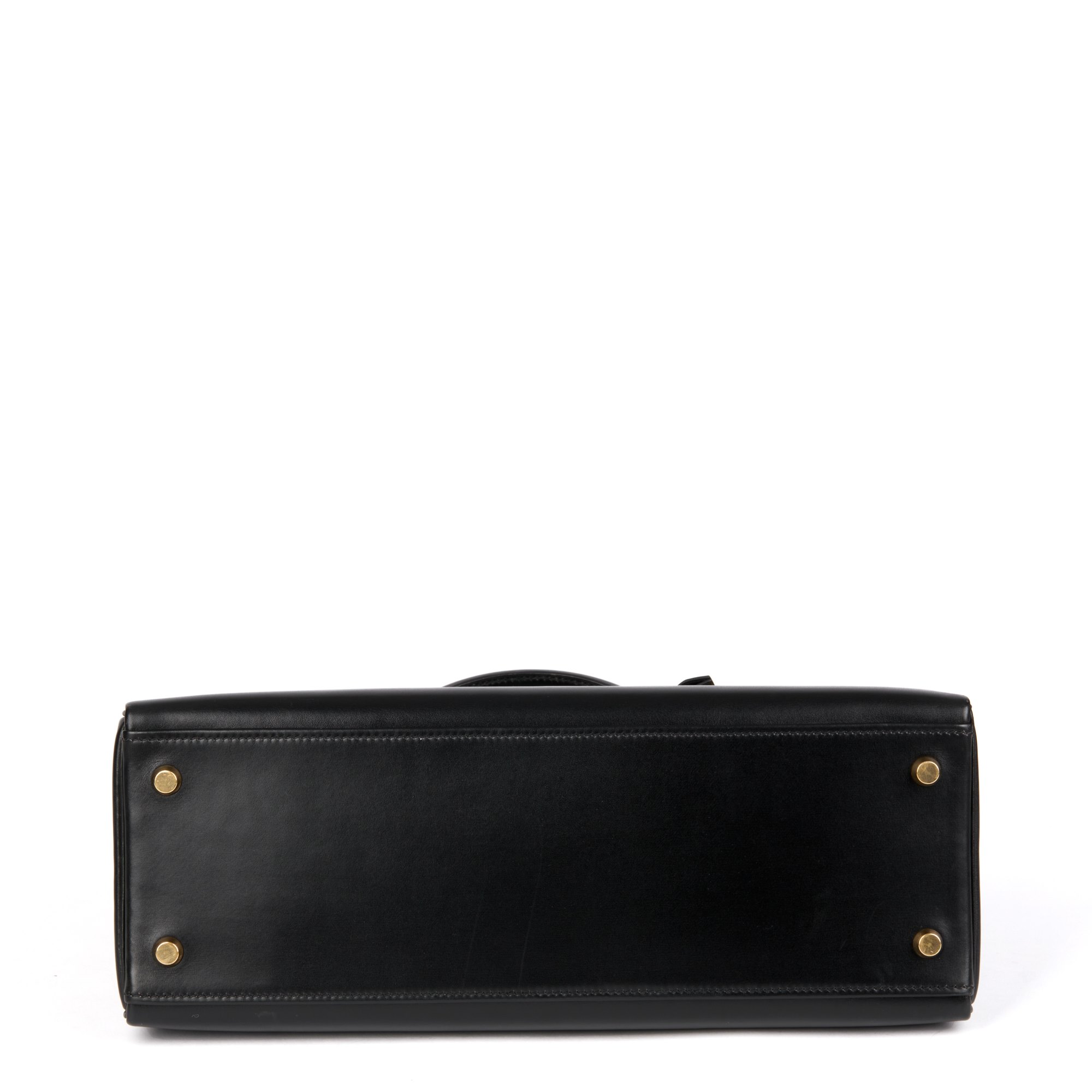 Hermès Black Box Calf Leather Vintage Kelly 32cm Retourne