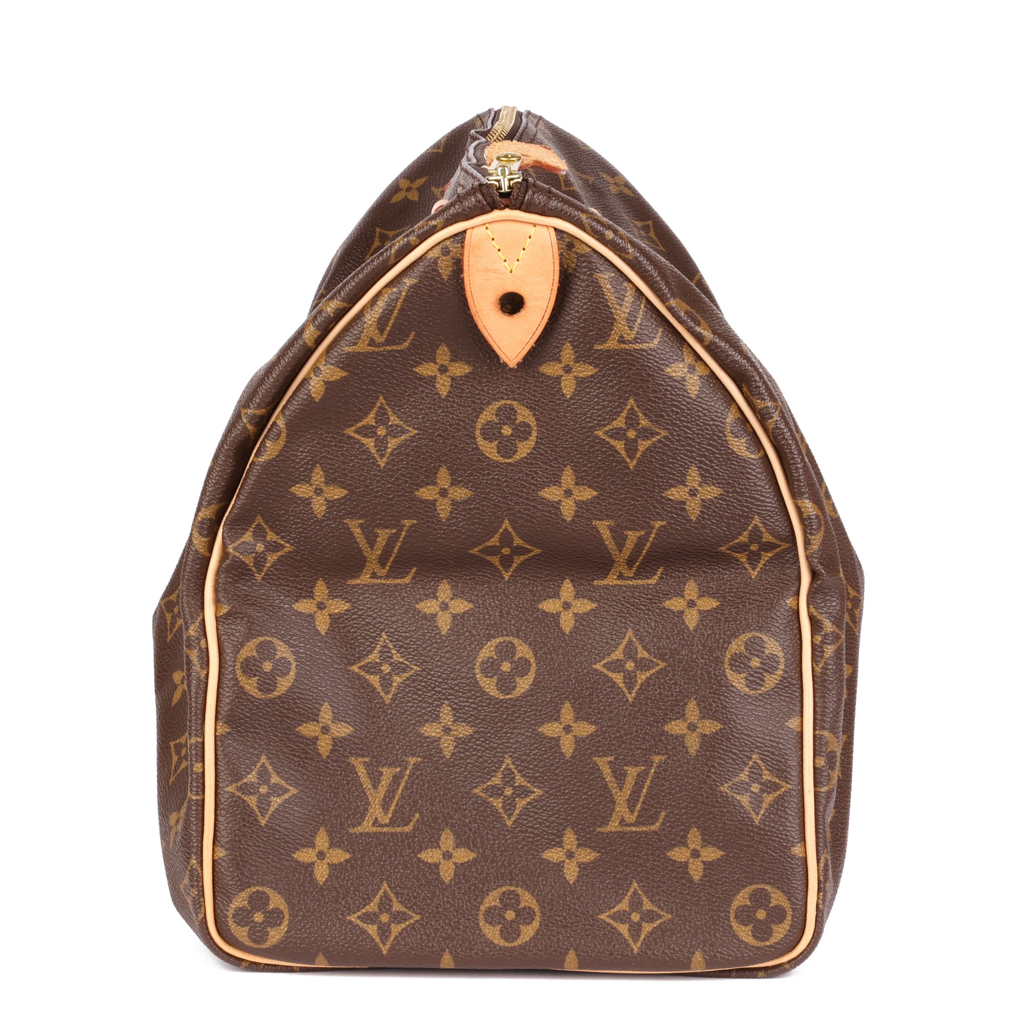 Louis Vuitton Brown Monogram Coated Canvas & Vachetta Leather Vintage Speedy 35