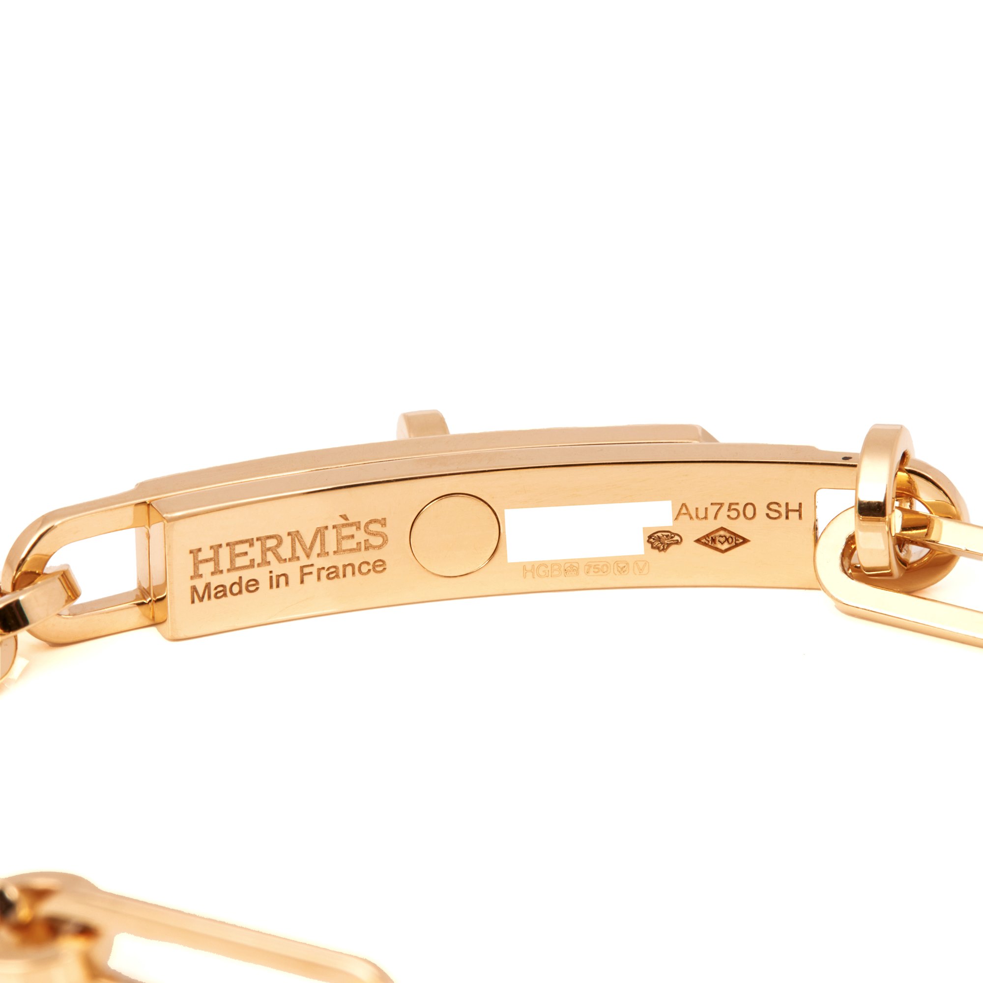 Hermès Kelly Chaine Yellow Gold Diamond Bracelet