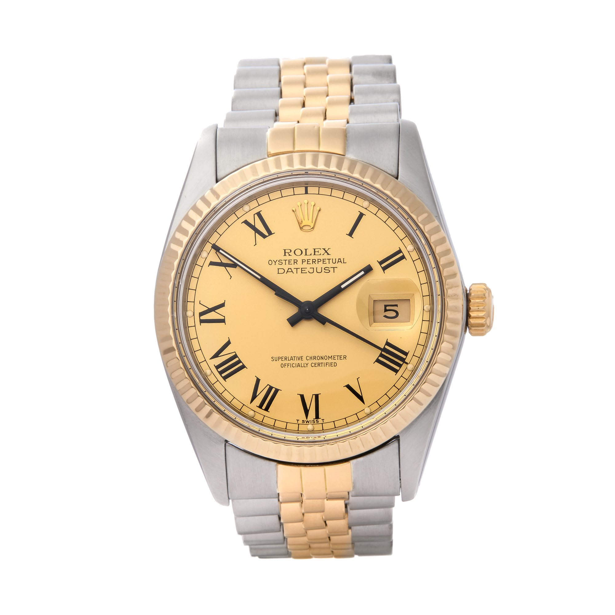 Rolex Datejust 36 "Buckley Dial" Yellow Gold & Stainless Steel 16013