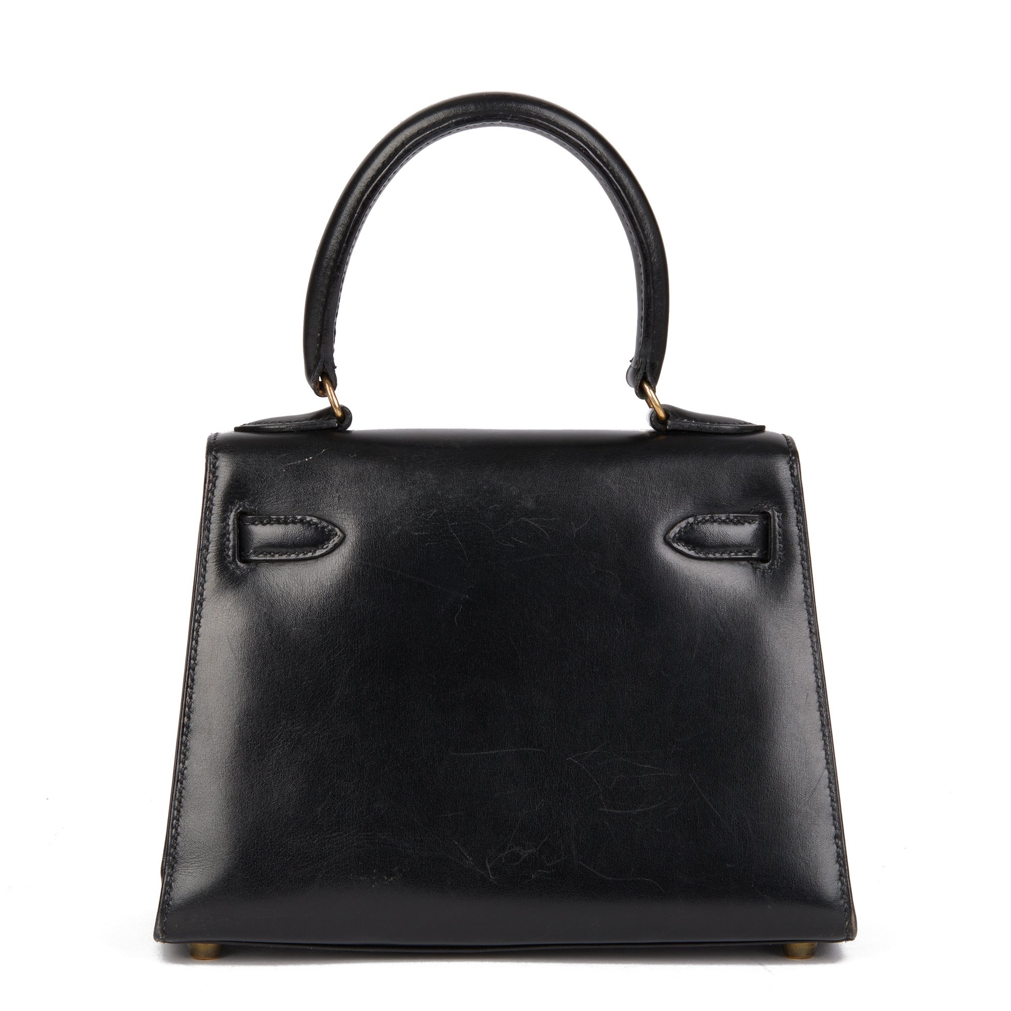 Hermès Black Box Calf Leather Vintage Mini Kelly 20cm Sellier