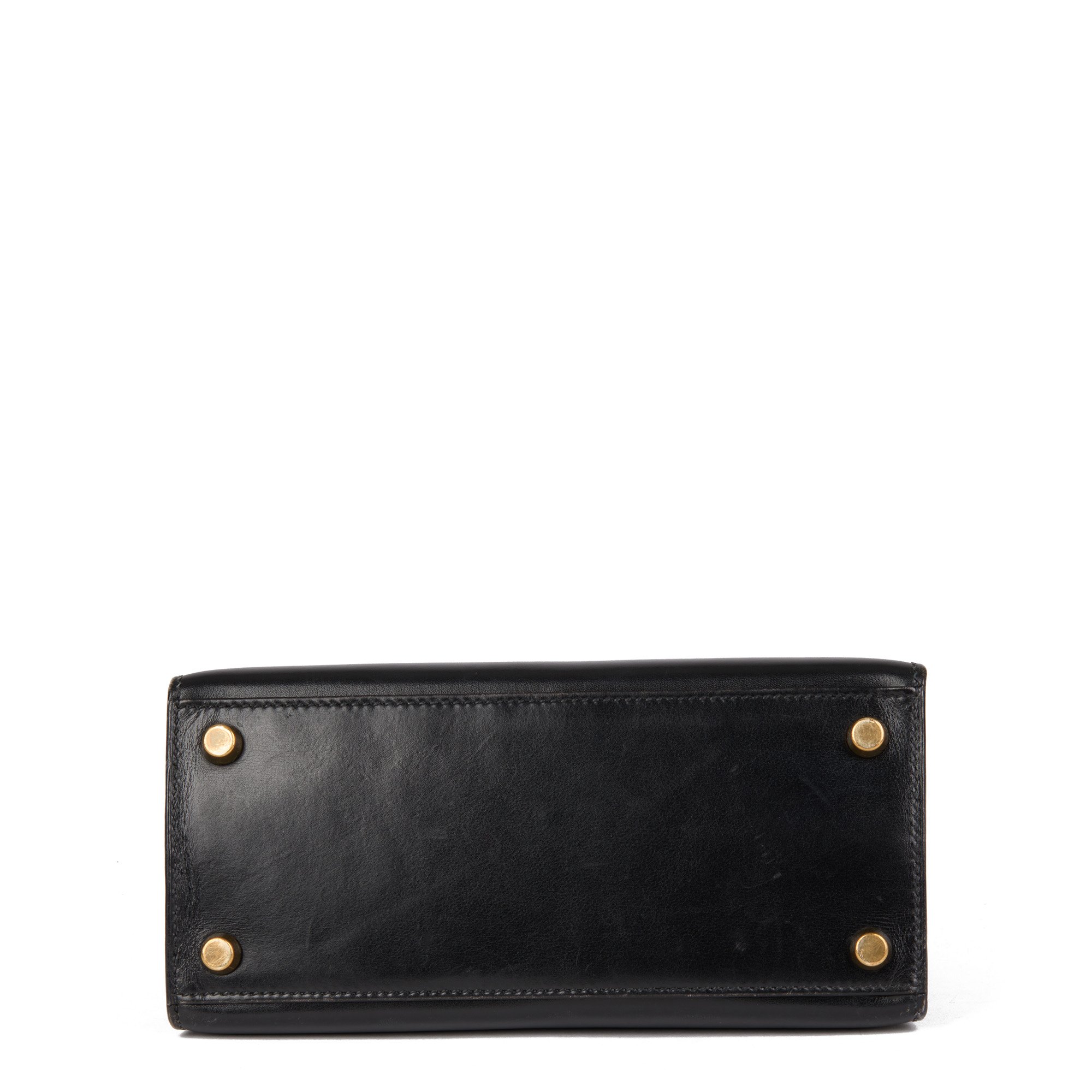 Hermès Black Box Calf Leather Vintage Mini Kelly 20cm Sellier