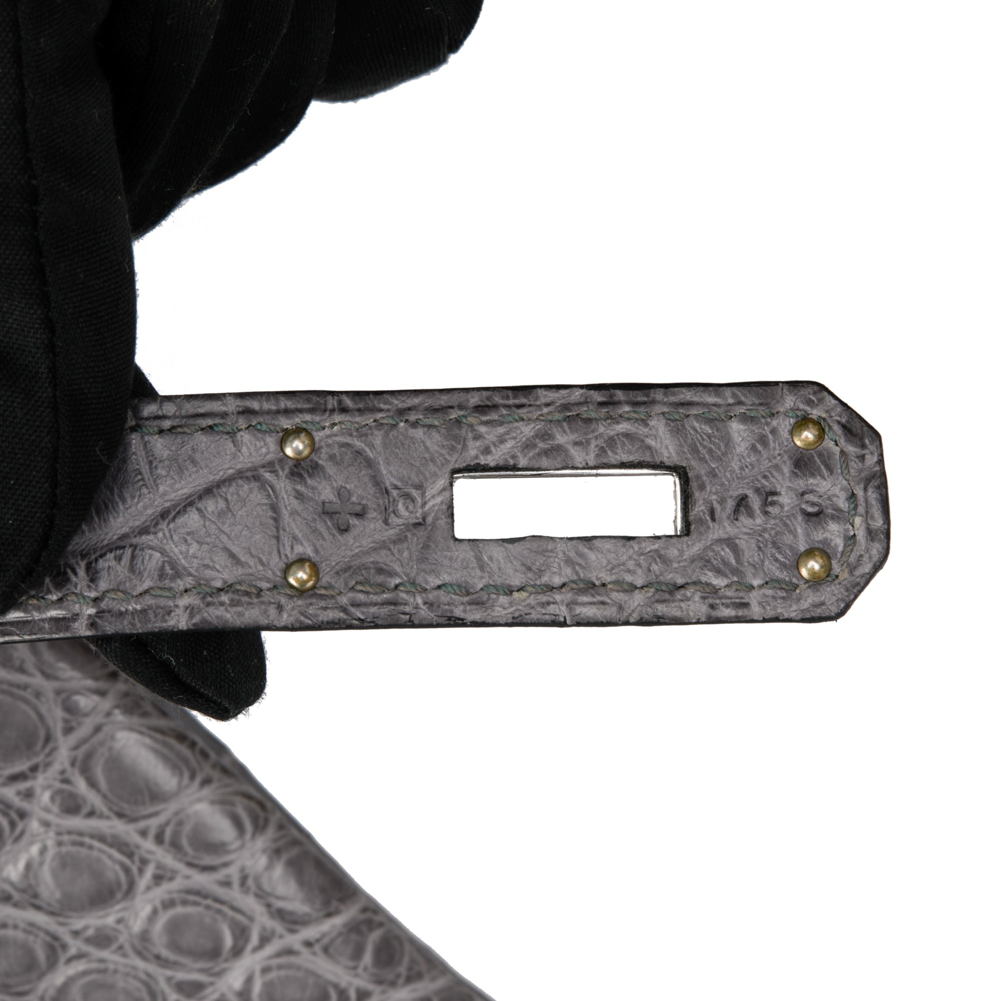 Hermès Gris Paris Matte Alligator Leather Birkin 35cm Retourne