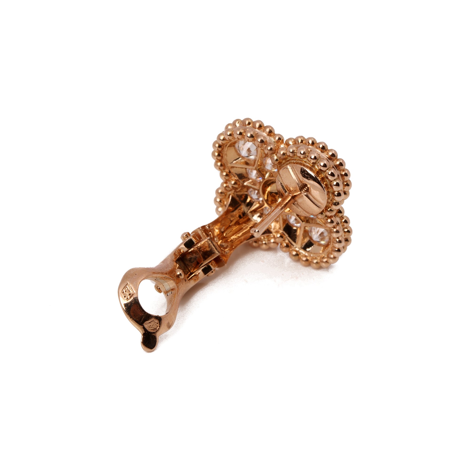 Van Cleef & Arpels Vintage Alhambra Diamond Earrings