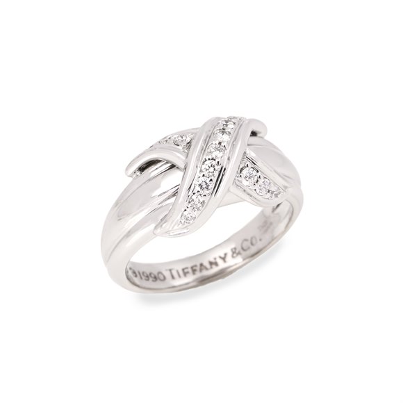 Tiffany & Co. Diamond Set Signature X Kiss Ring
