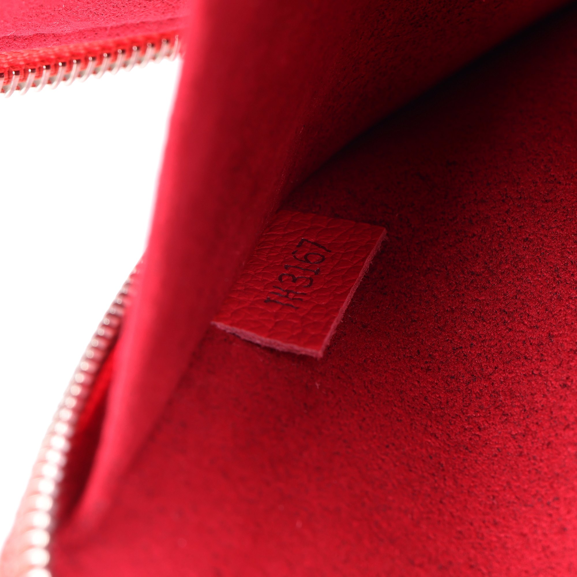 Louis Vuitton Poppy Calfskin Leather Pochette Jules PM