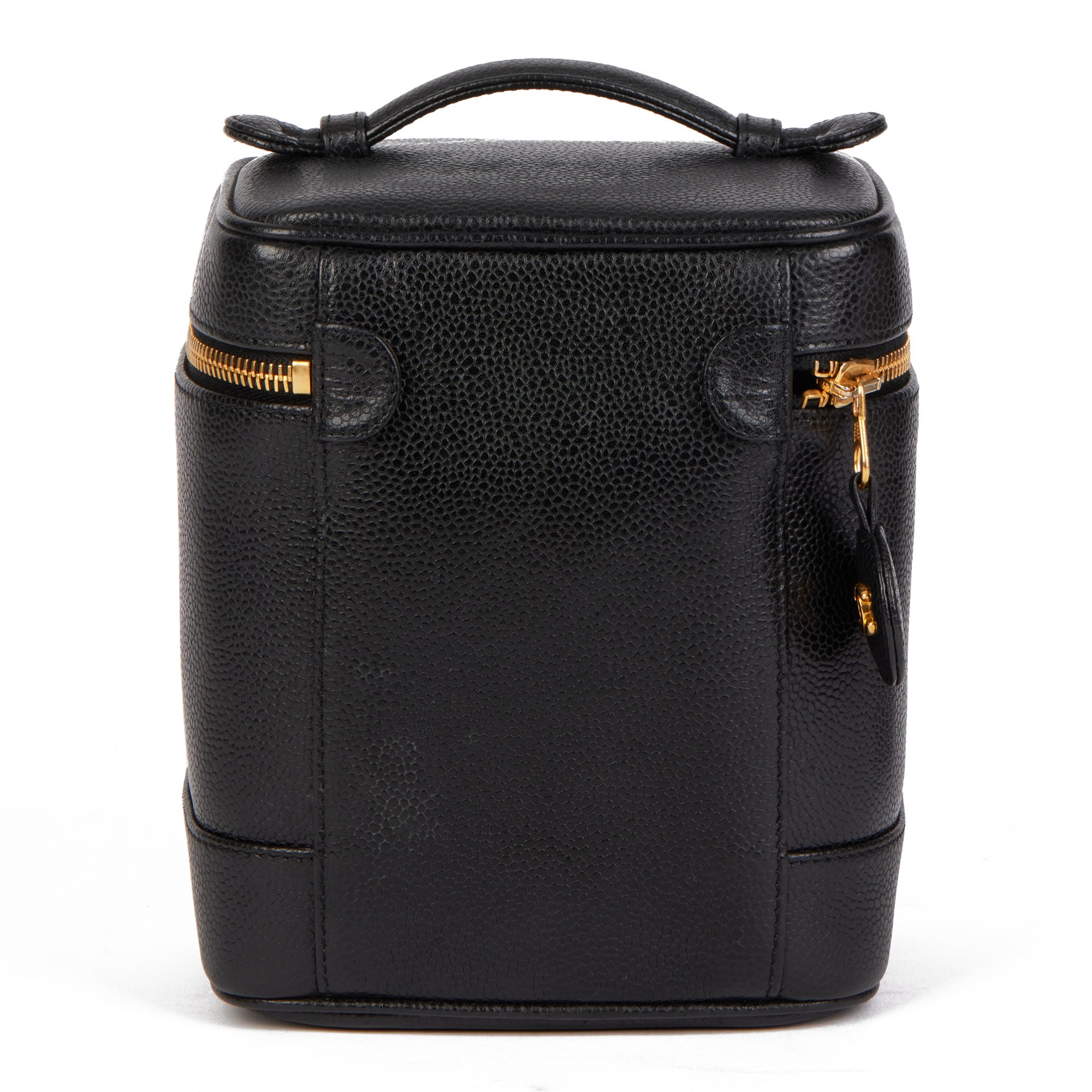 Chanel Black Caviar Leather Vintage Timeless Vanity Case