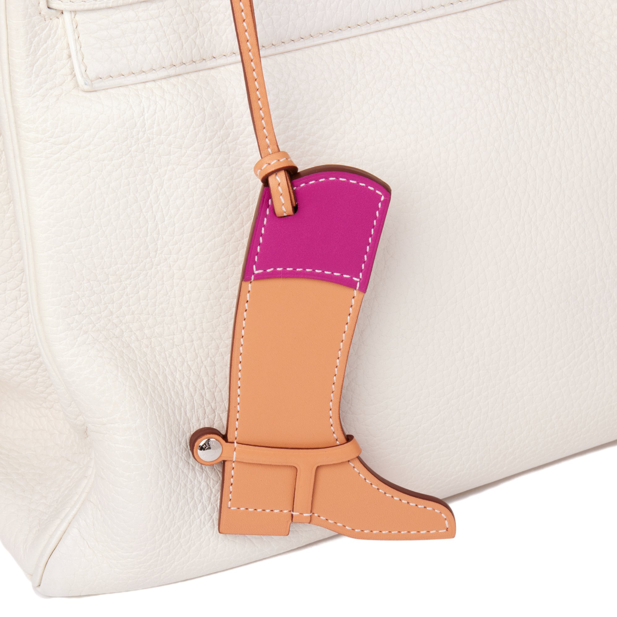 Hermès Terre Cuite, Rose Purple Butler & Swift Calfskin Leather Paddock Boot Charm