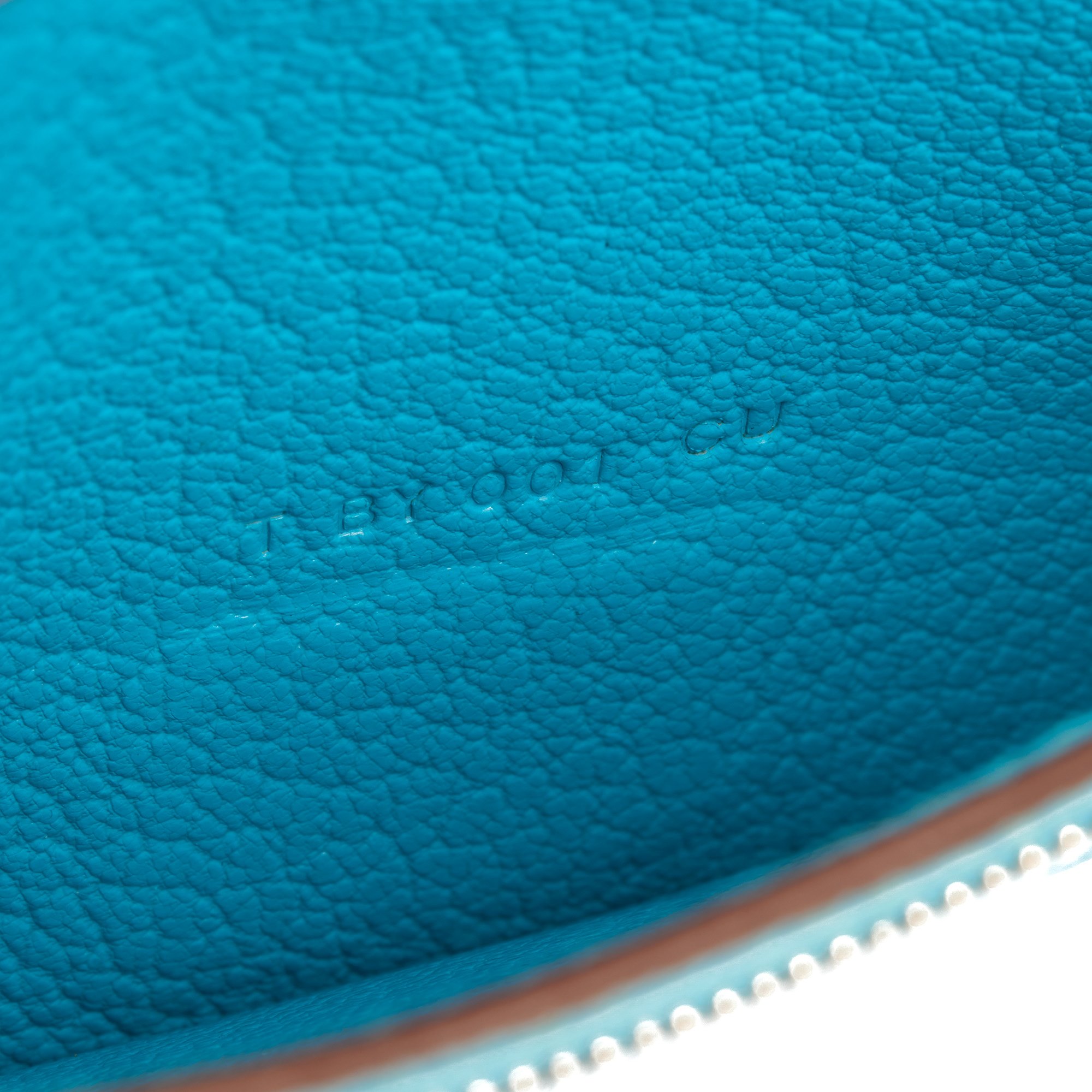 Hermès Bleu Aztec Chevre Mysore Leather Bearn Wallet