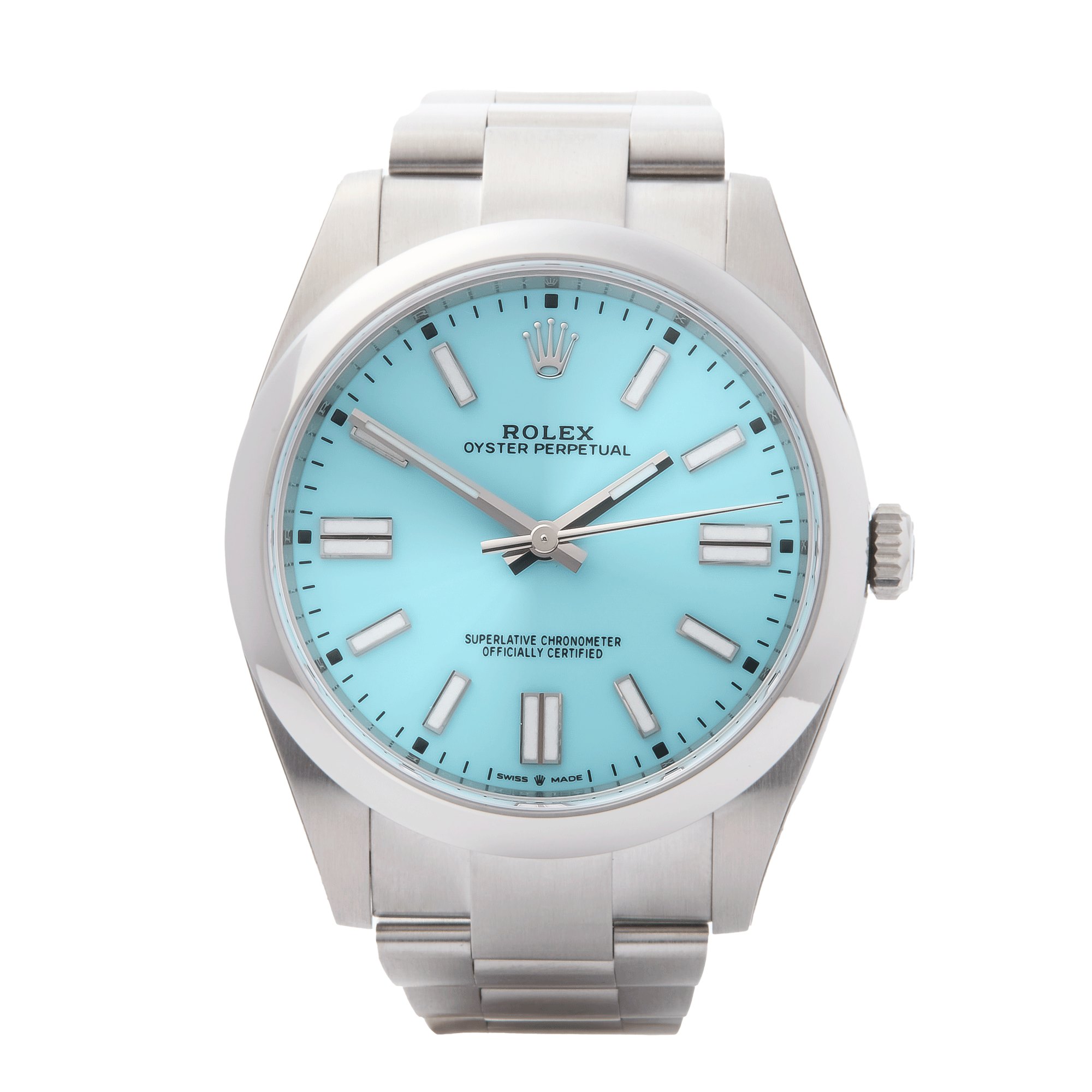 Rolex Oyster Perpetual 41 'Tiffany' Fully Stickered Roestvrij Staal 124300