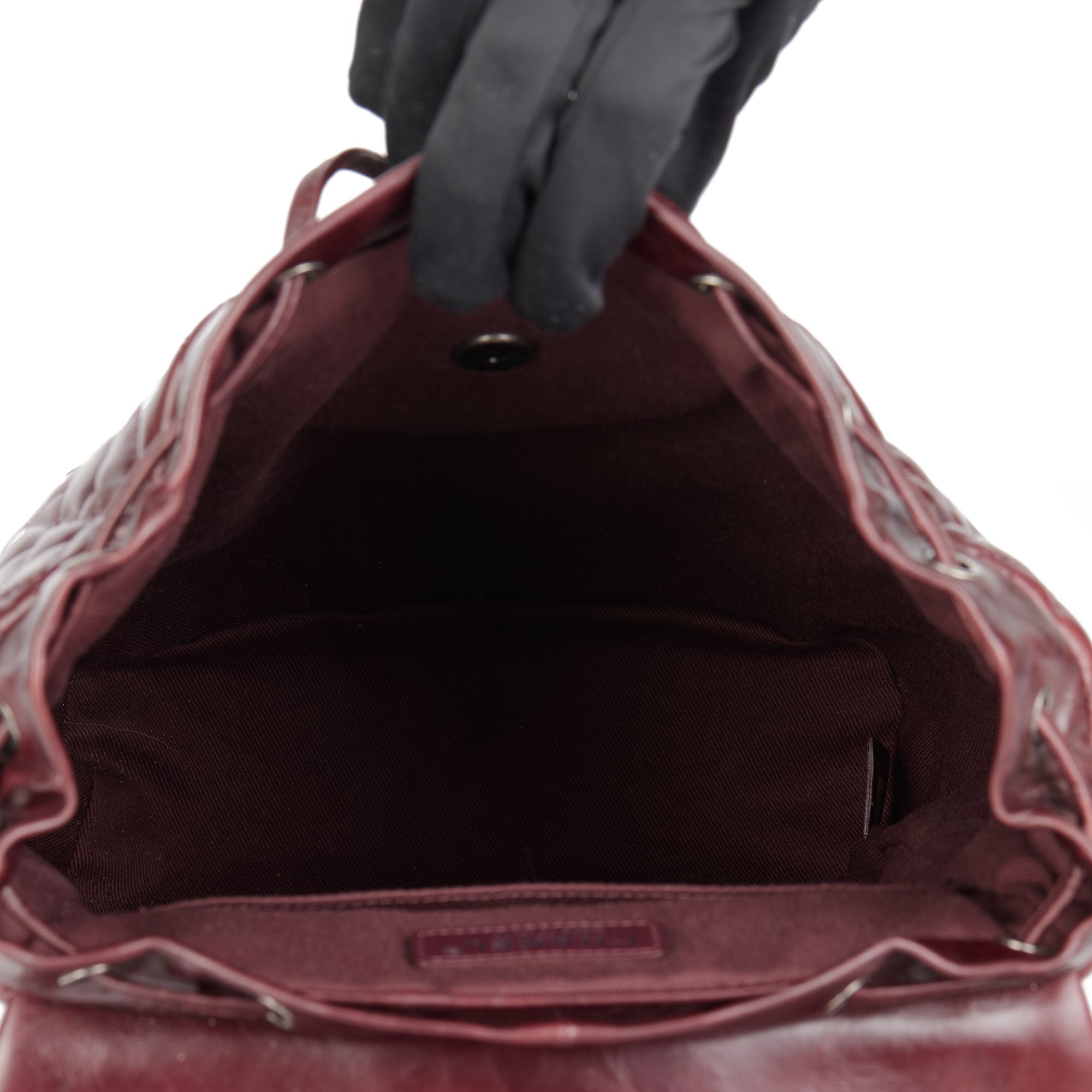 Chanel Burgundy Calfskin Leather Small Mountain Backpack