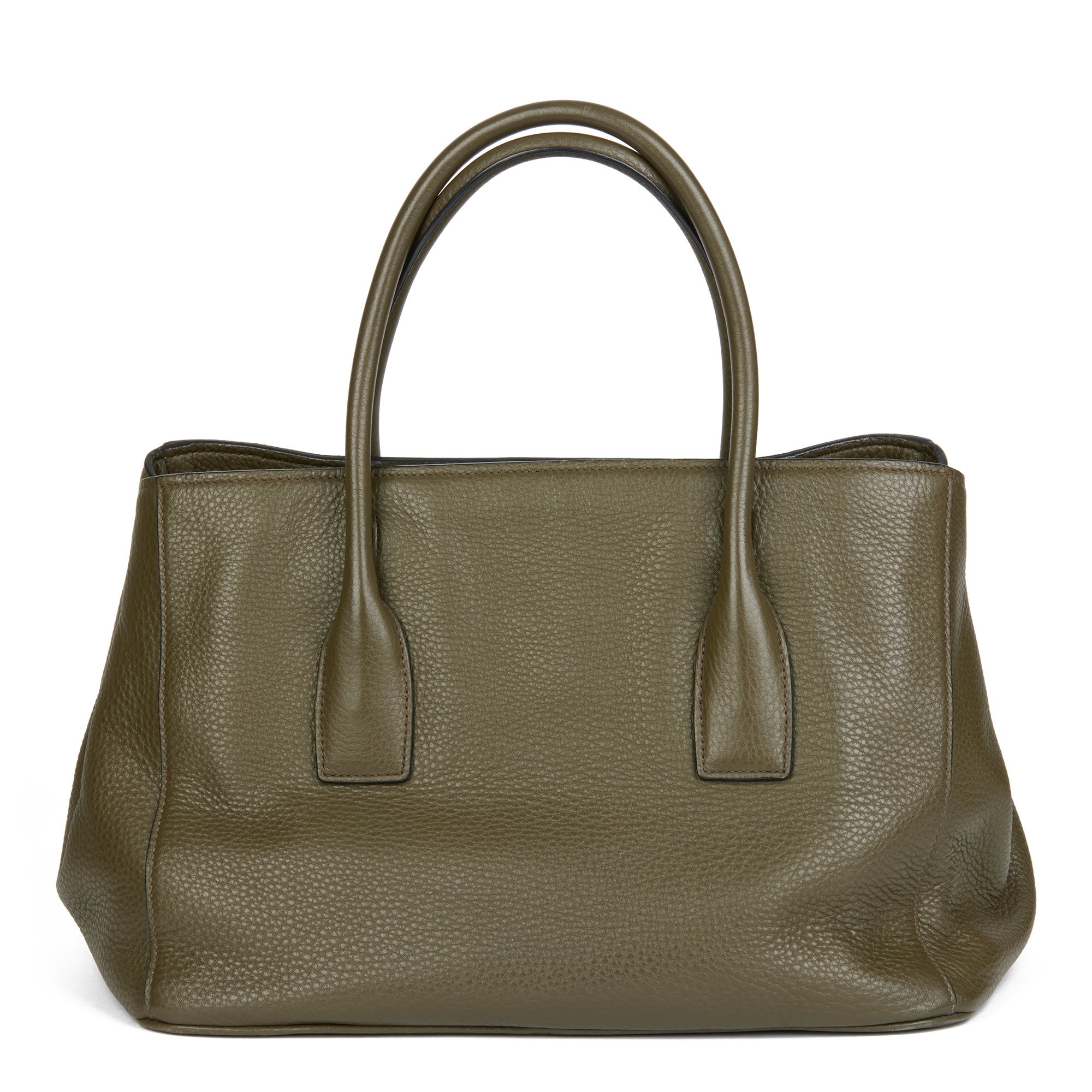 Prada Militare Saffiano Leather Daino Shopping Tote