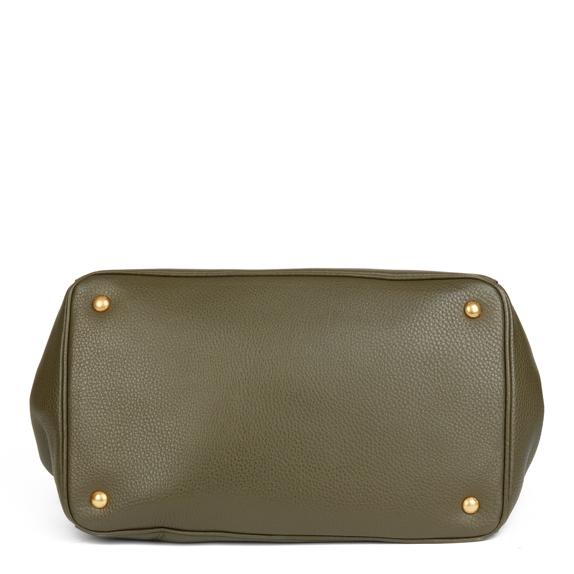Prada Militare Saffiano Leather Daino Shopping Tote