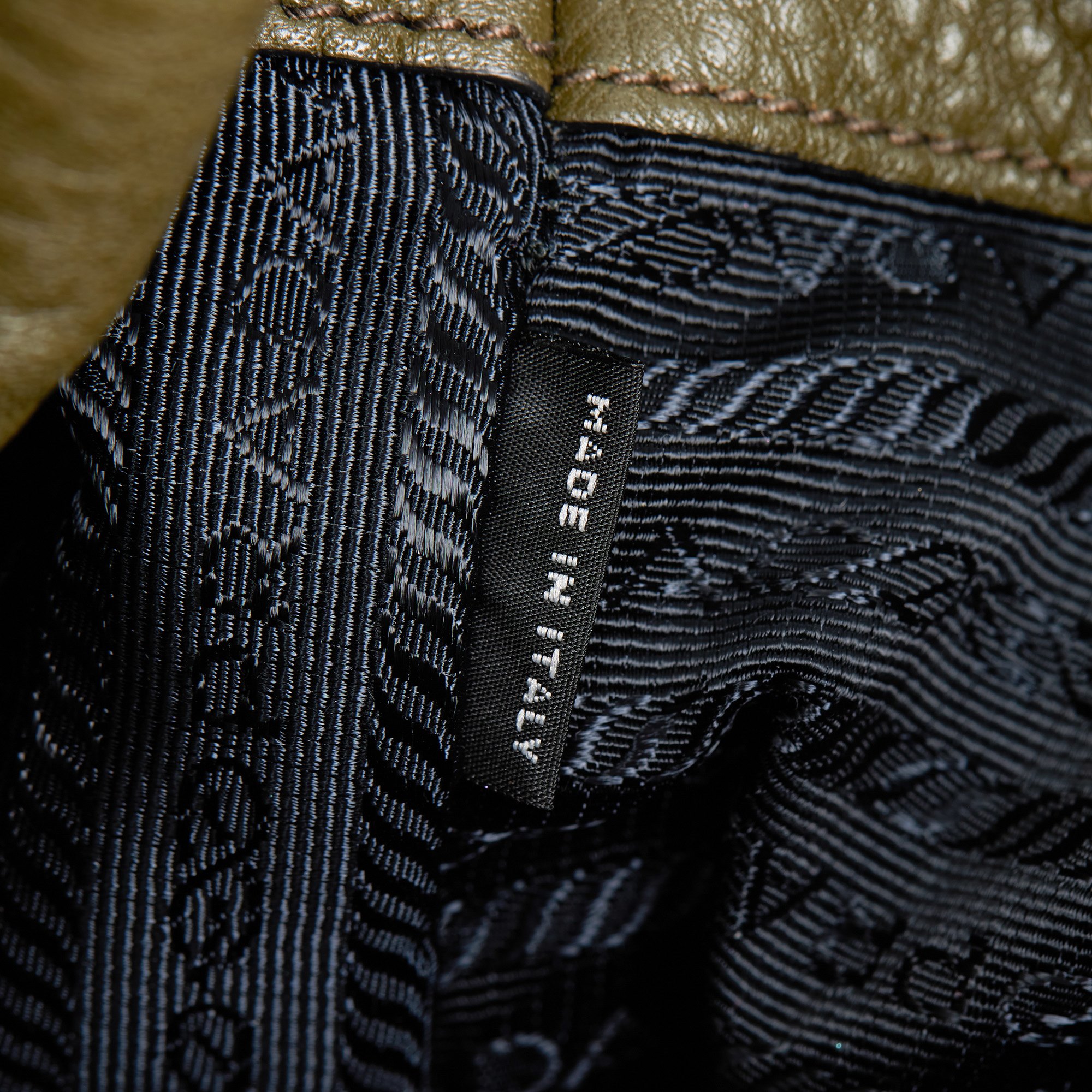 Prada Militare Saffiano Leather Daino Shopping Tote