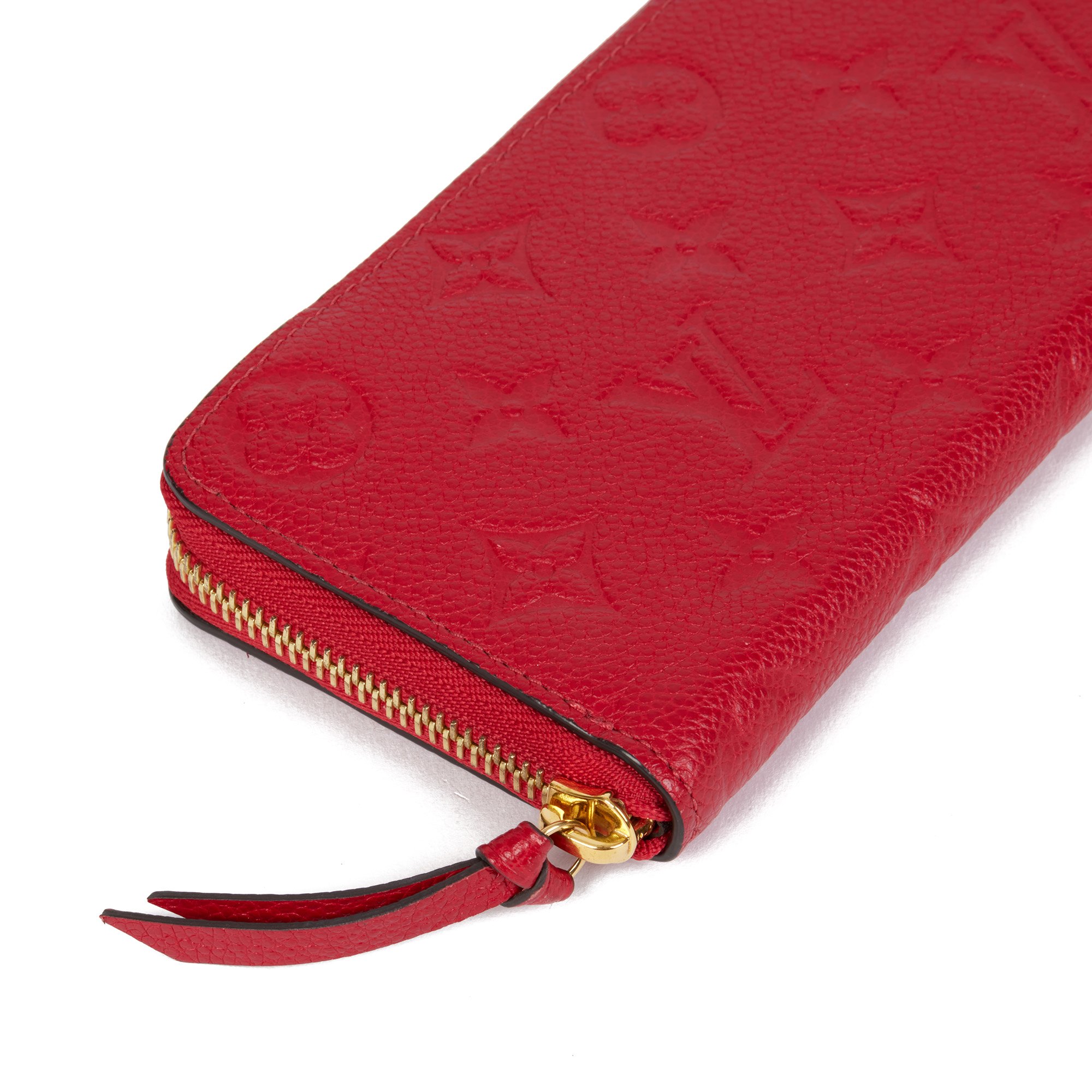 Louis Vuitton Scarlet Monogram Empreinte Leather Clémence Wallet