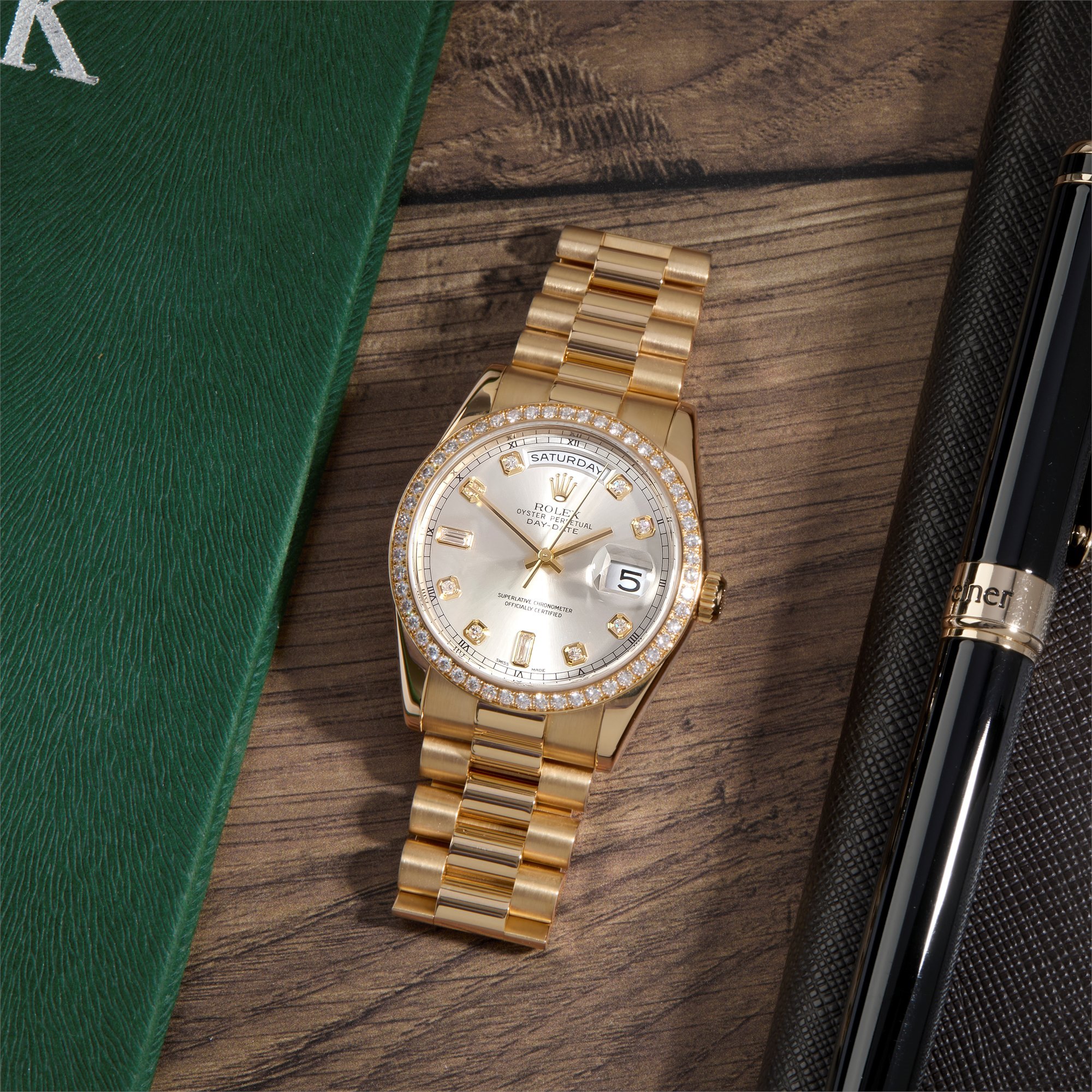 Rolex Day-Date 36 New Clasp Geel Goud 118348