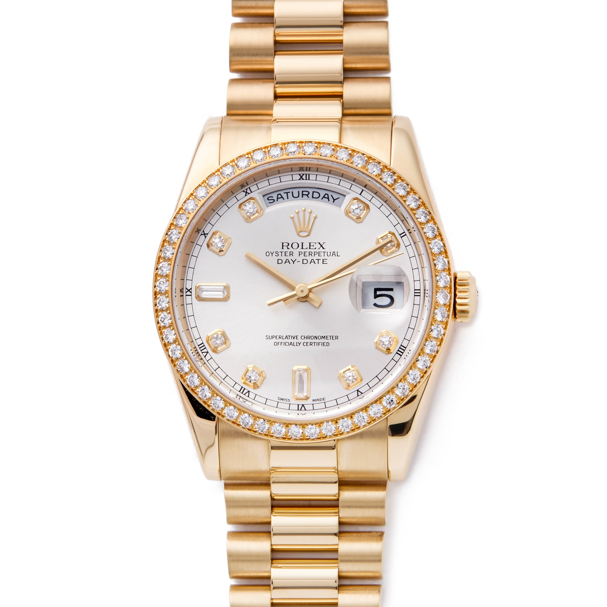 Rolex Day-Date 36 New Clasp Geel Goud 118348