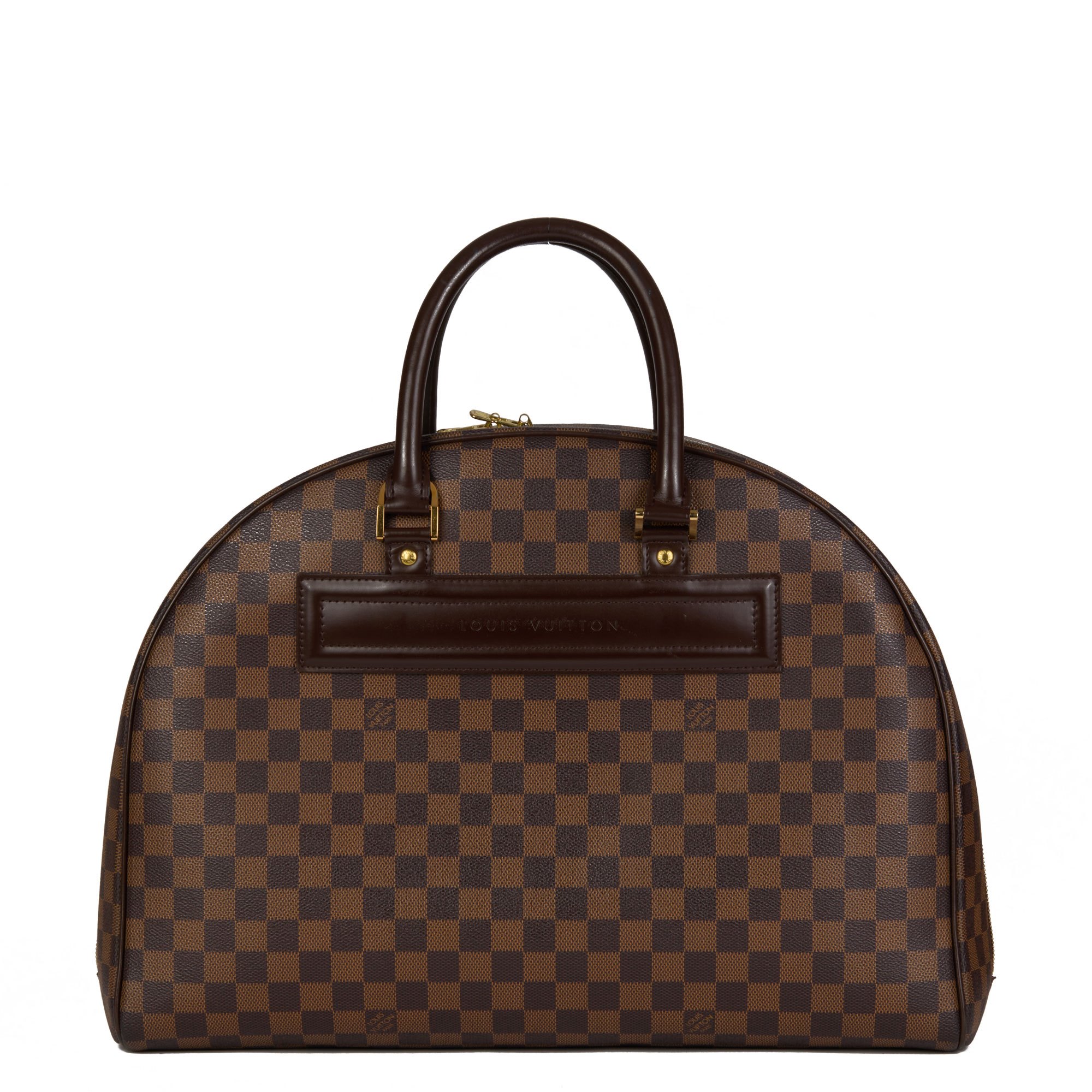 Louis Vuitton Damier Ebene Coated Canvas & Calfskin Leather Nolita GM