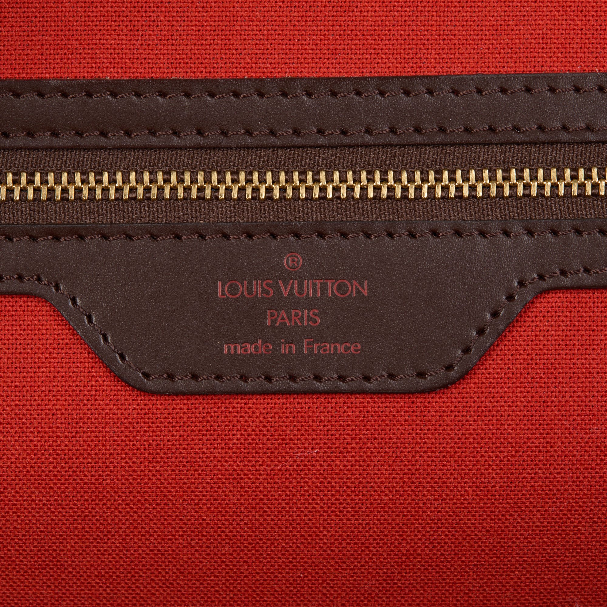 Louis Vuitton Damier Ebene Coated Canvas & Calfskin Leather Nolita GM