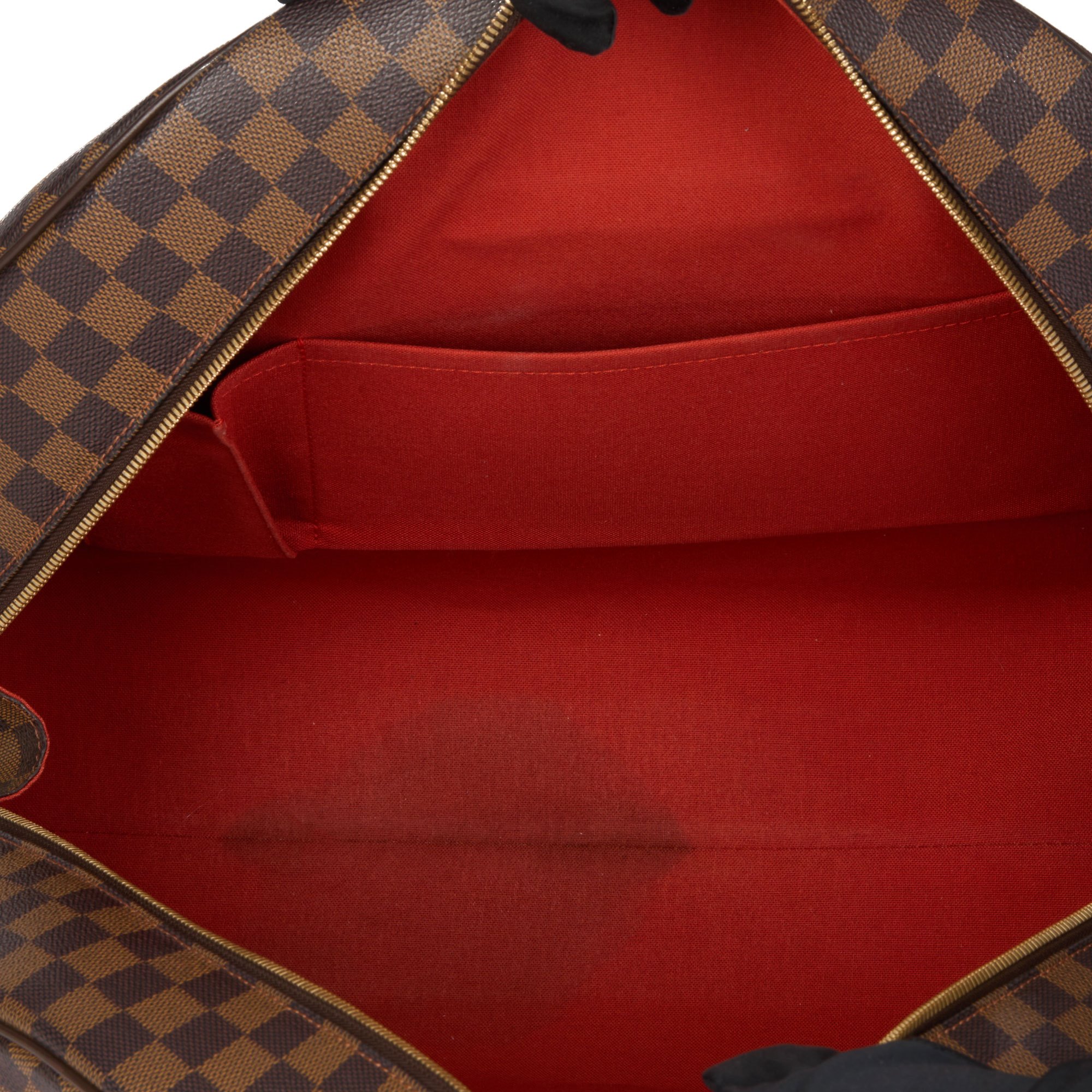 Louis Vuitton Damier Ebene Coated Canvas & Calfskin Leather Nolita GM