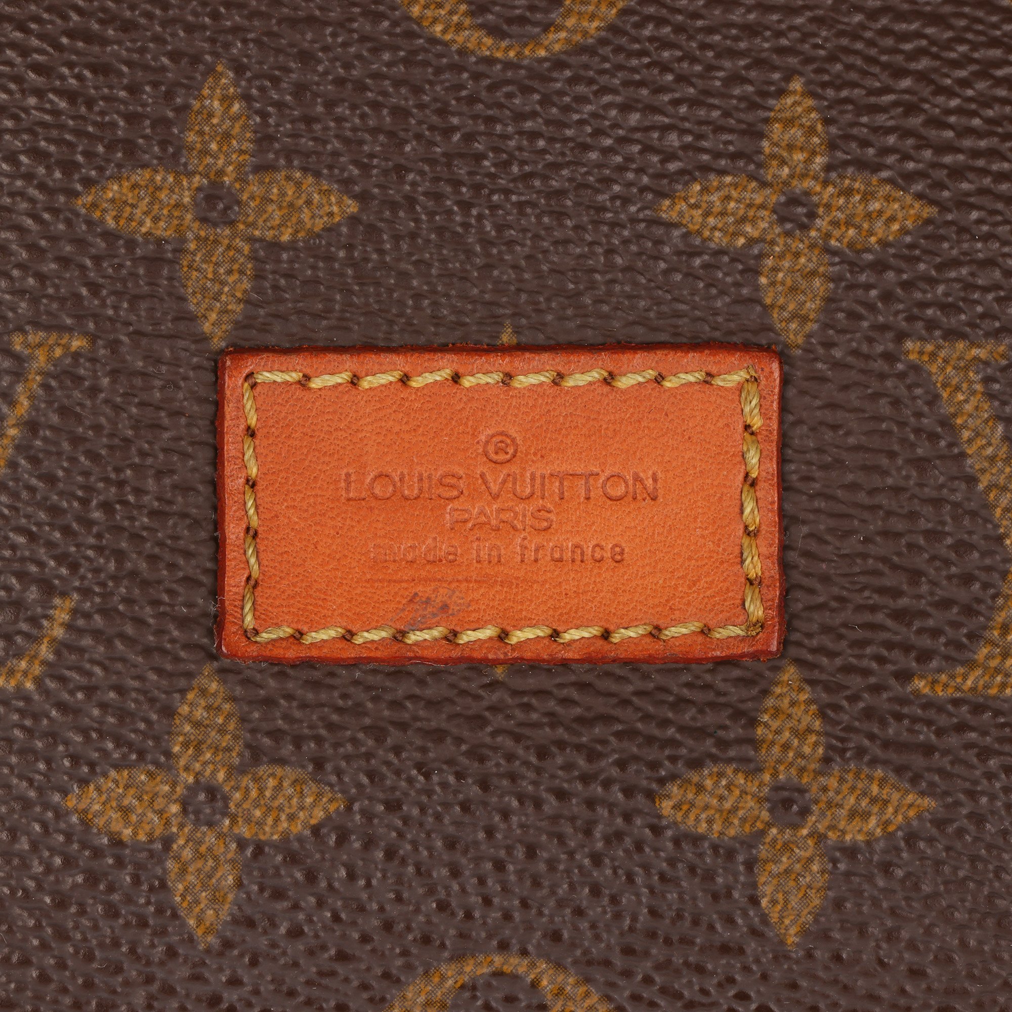 Louis Vuitton Brown Monogram Coated Canvas & Vachetta Leather Vintage Saumur 35