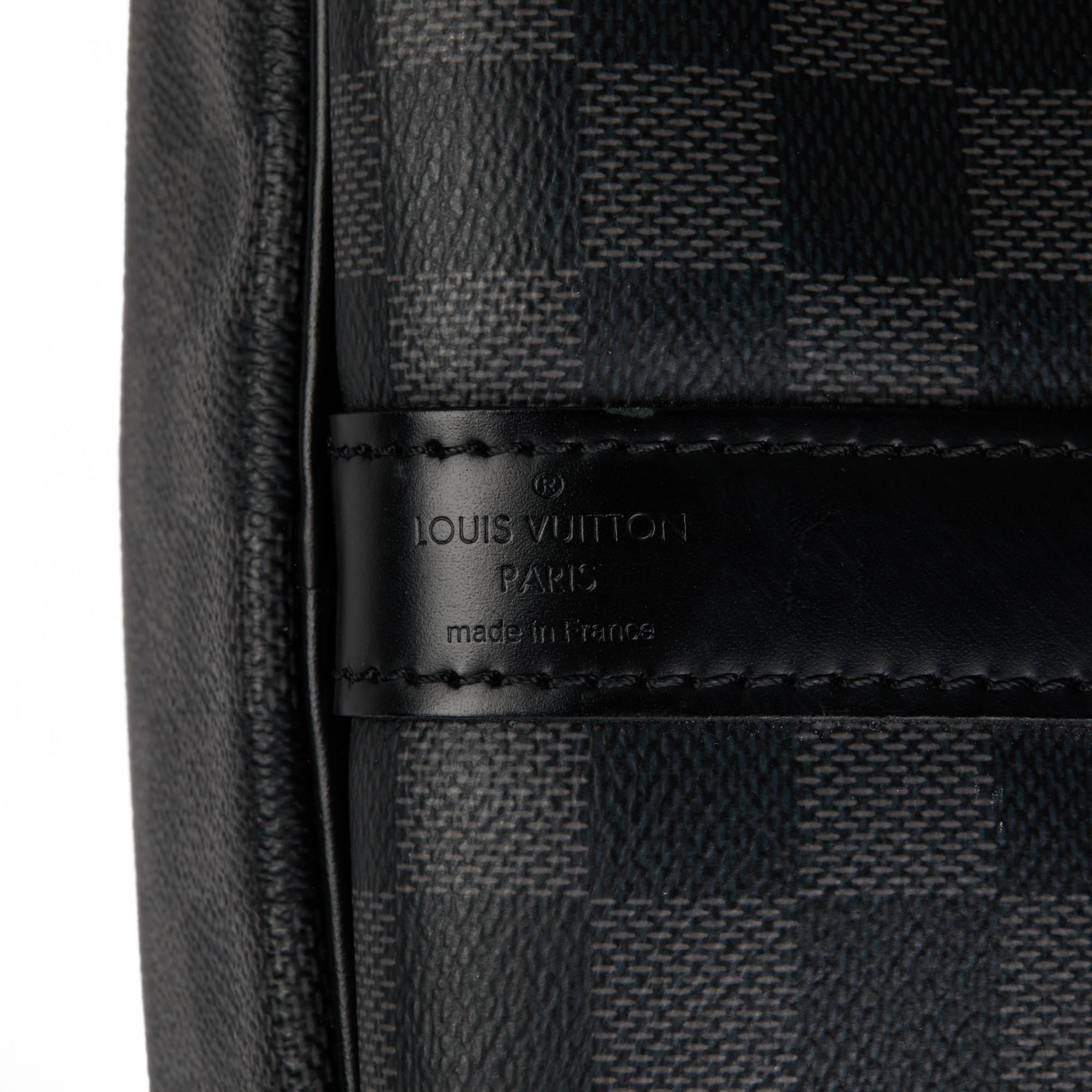 Louis Vuitton Graphite Damier Coated Canvas & Black Calfskin Leather Keepall 50 Bandouliere