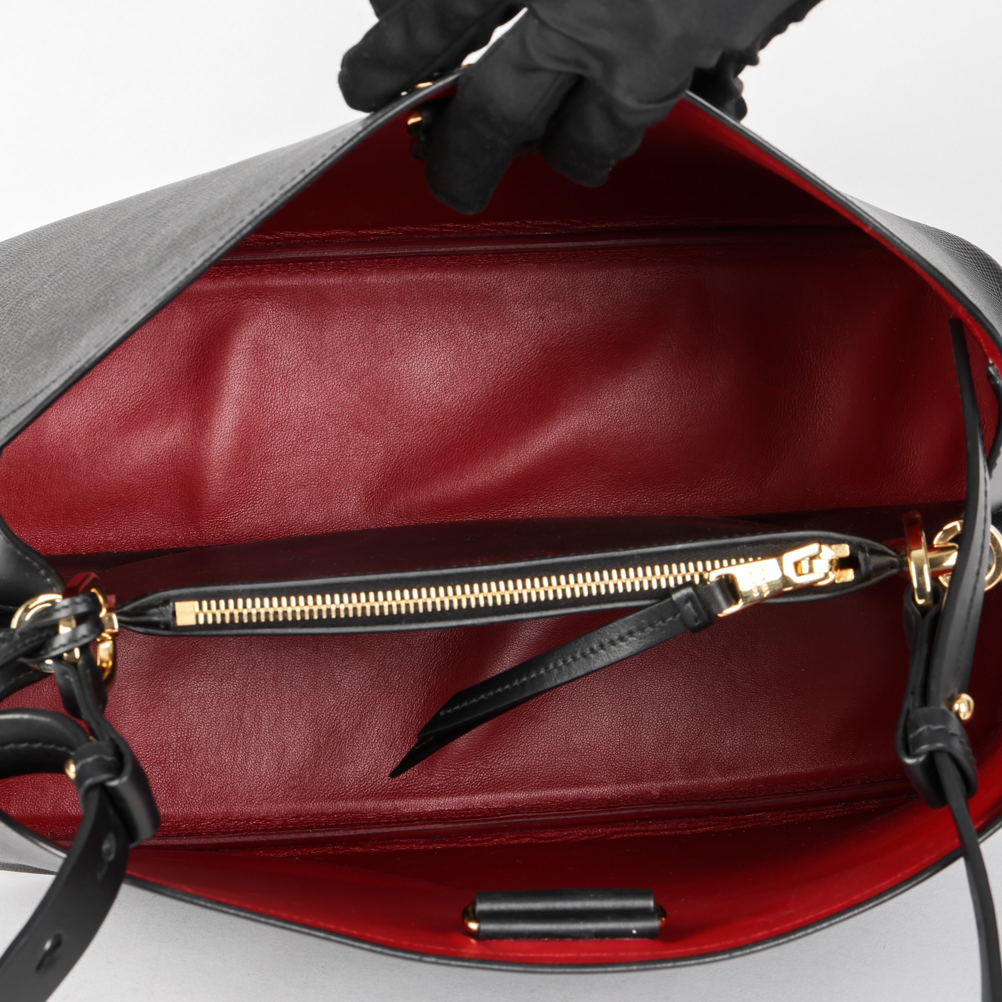 Prada Black Saffiano Leather Matinée Bag
