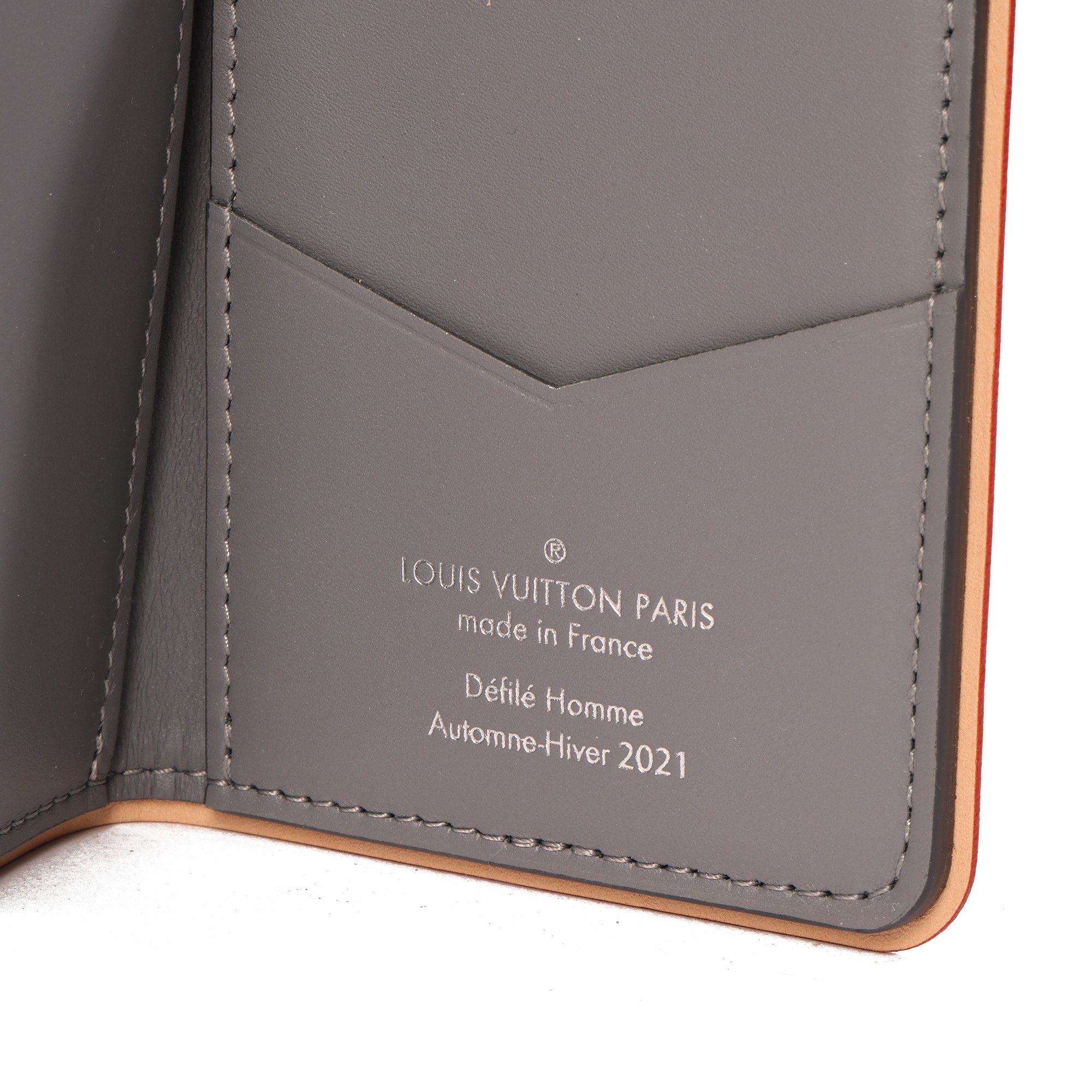 Louis Vuitton Silver Mirror Monogram Vinyl & Vachetta Slender Pocket Cardholder