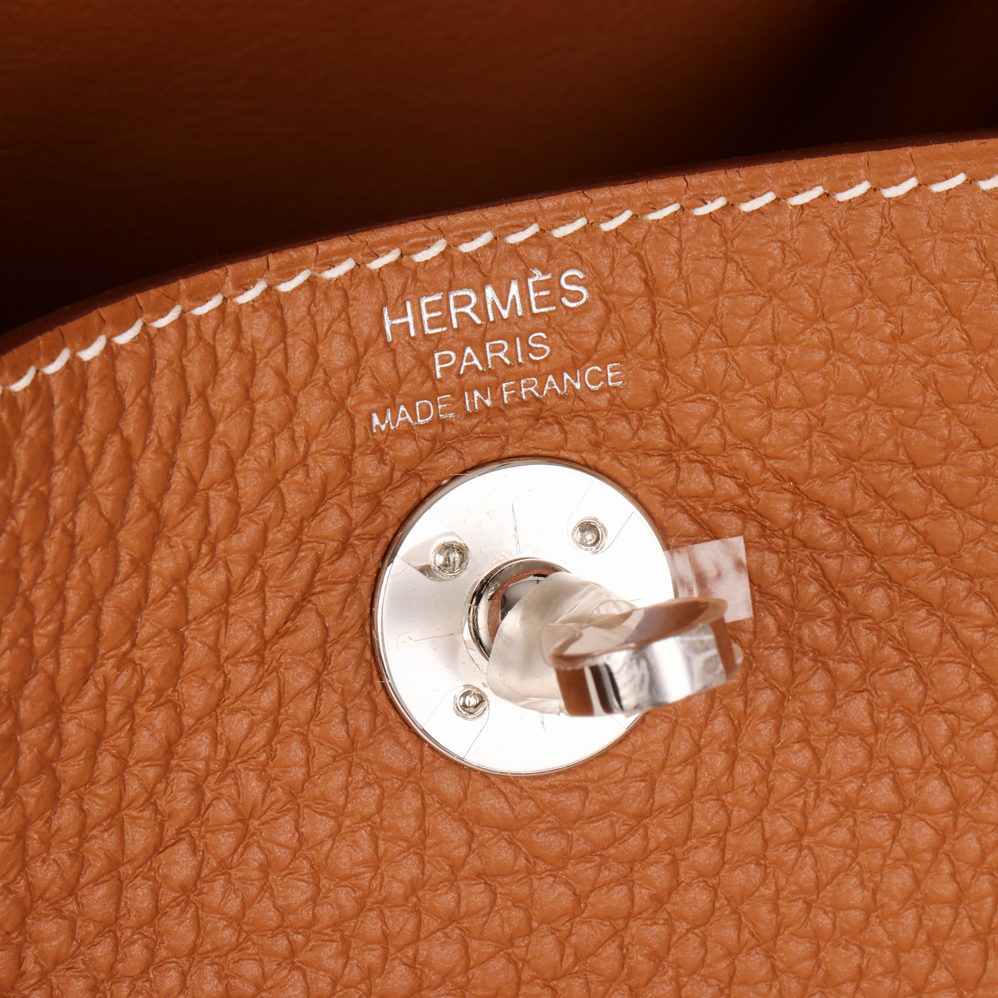 Hermès Gold Clemence Leather Mini Lindy