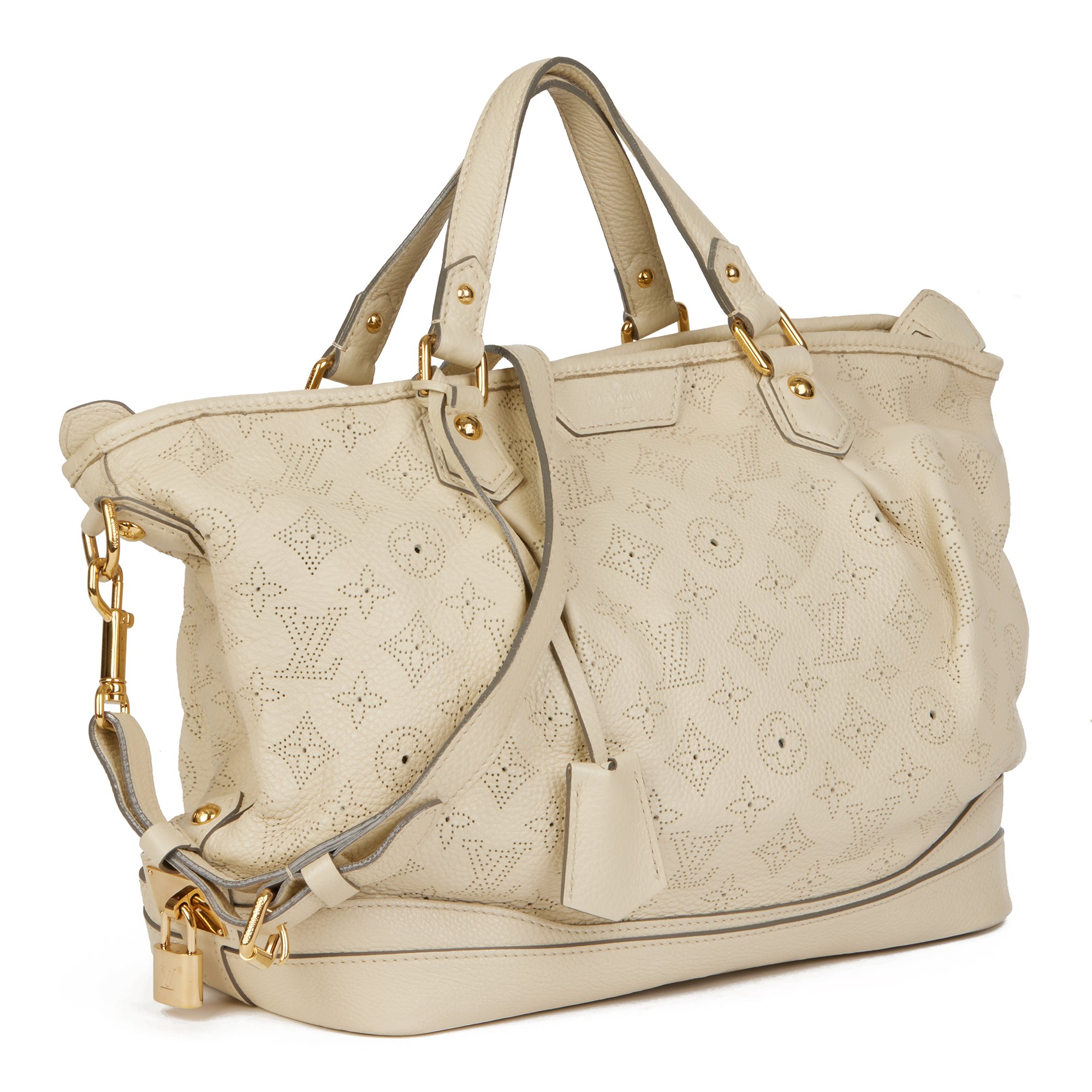 Louis Vuitton Ivory Perforated Mahina Leather Stellar PM