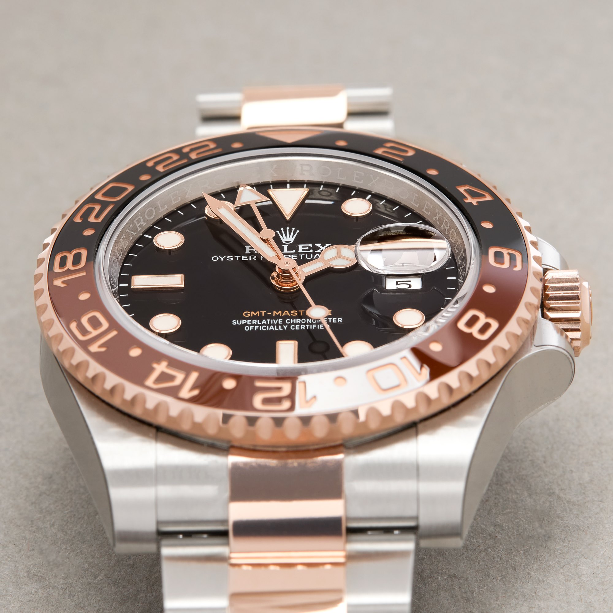 Rolex GMT-Master II Stickered "Root Beer" Rose Gold & Stainless Steel 126711CHNR