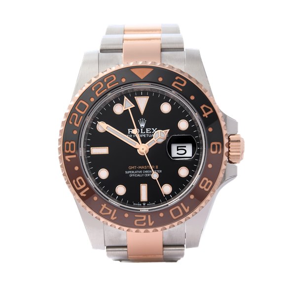 Rolex GMT-Master II Stickered  "Root Beer" Rose Gold & Stainless Steel - 126711CHNR