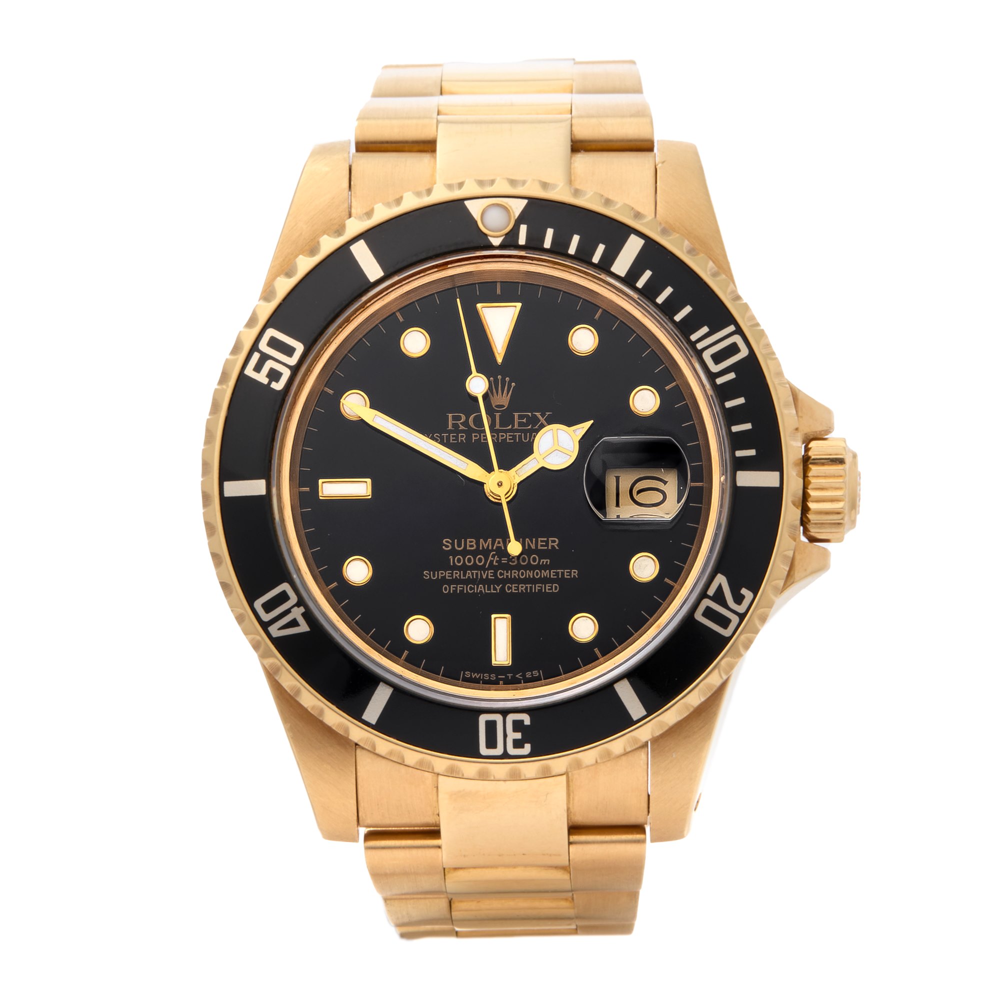 Rolex Submariner Date Yellow Gold 16808
