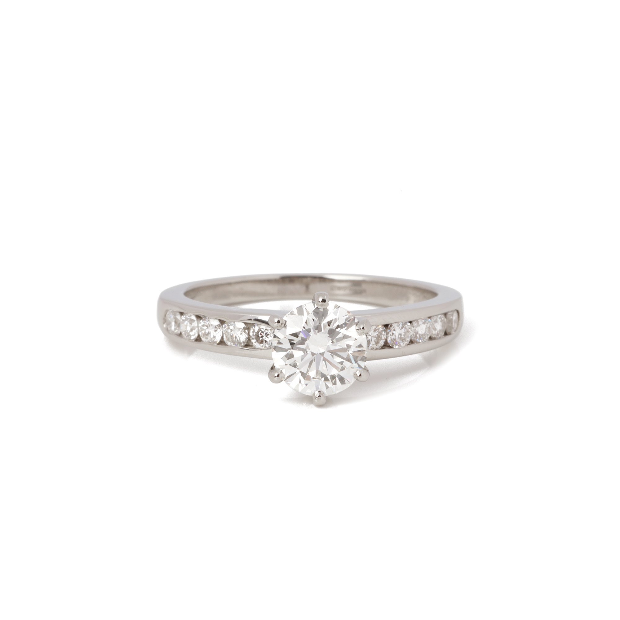 Tiffany & Co. 1.03ct Brilliant Cut Solitaire Ring with Diamond Band