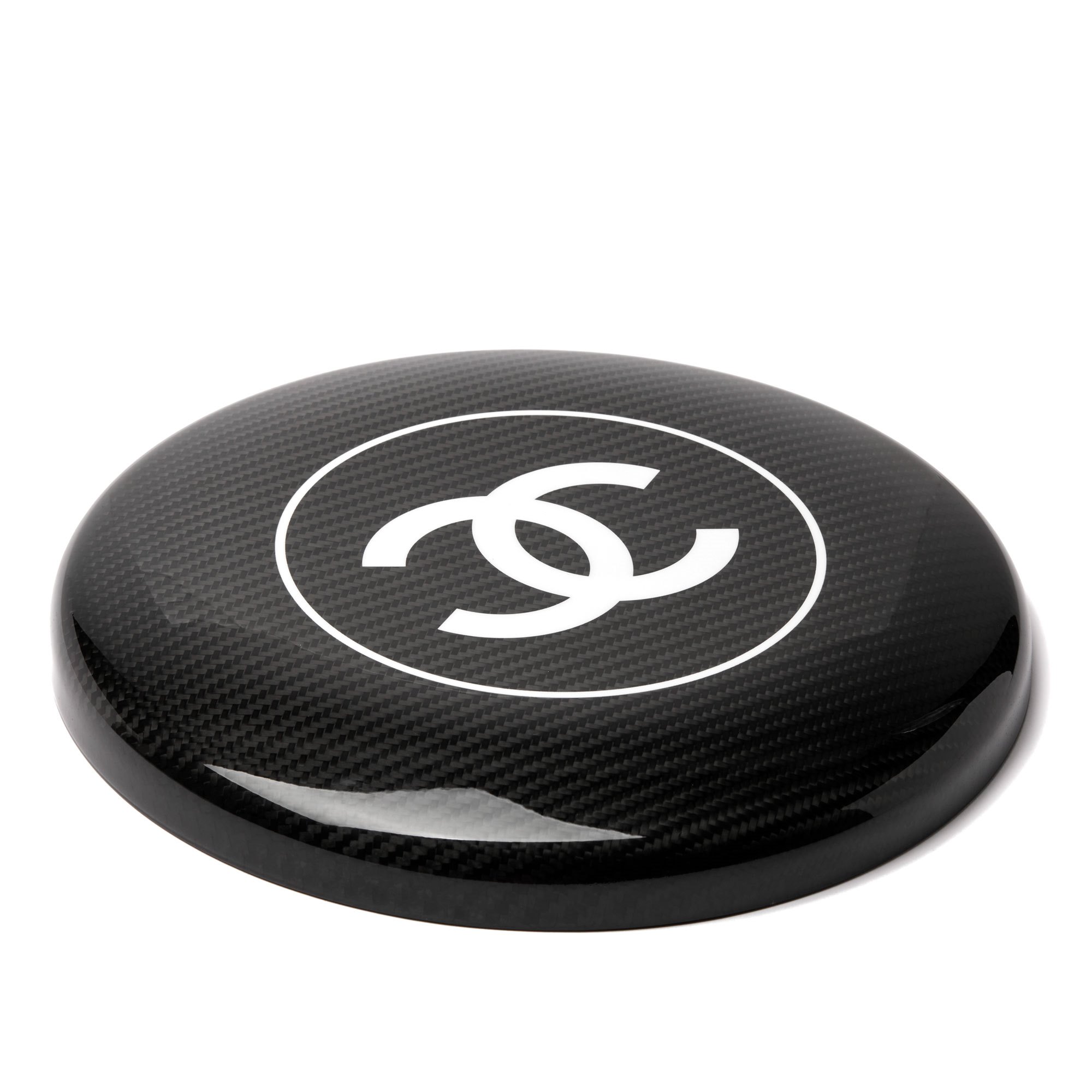 Chanel Black & White Carbon Fibre Classic Frisbee Disc