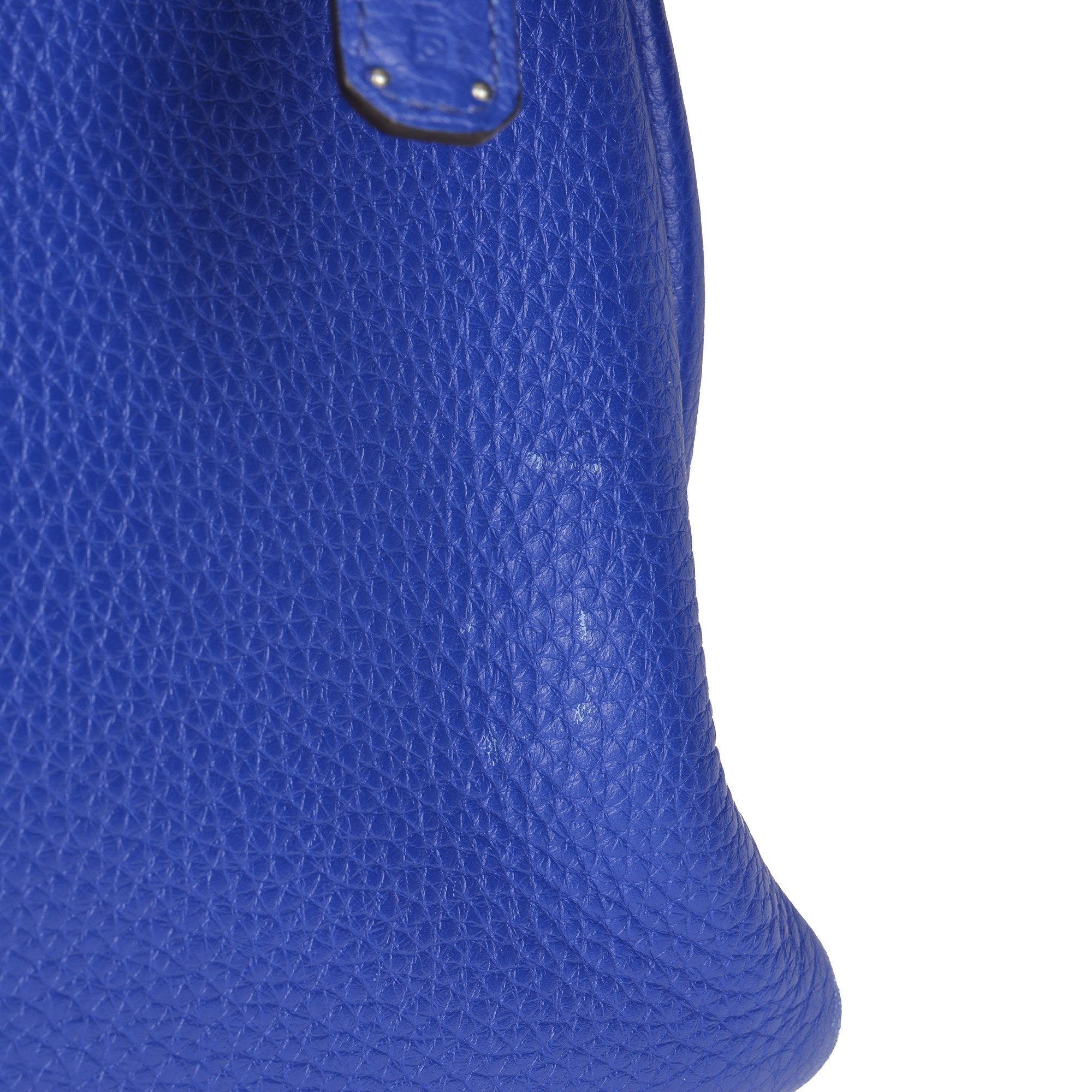Hermès Blue Electric Clemence Leather Kelly 35cm Retourne