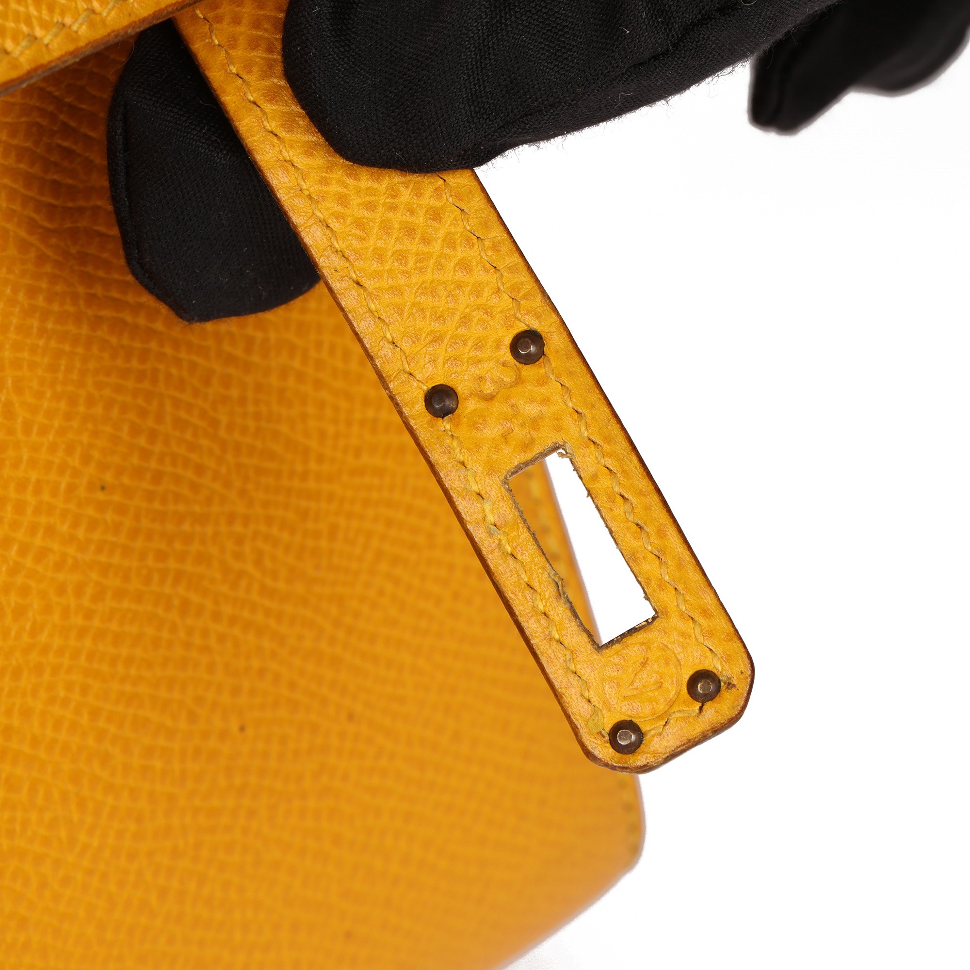 Hermès Jaune Courchevel Leather Kelly 20cm Sellier