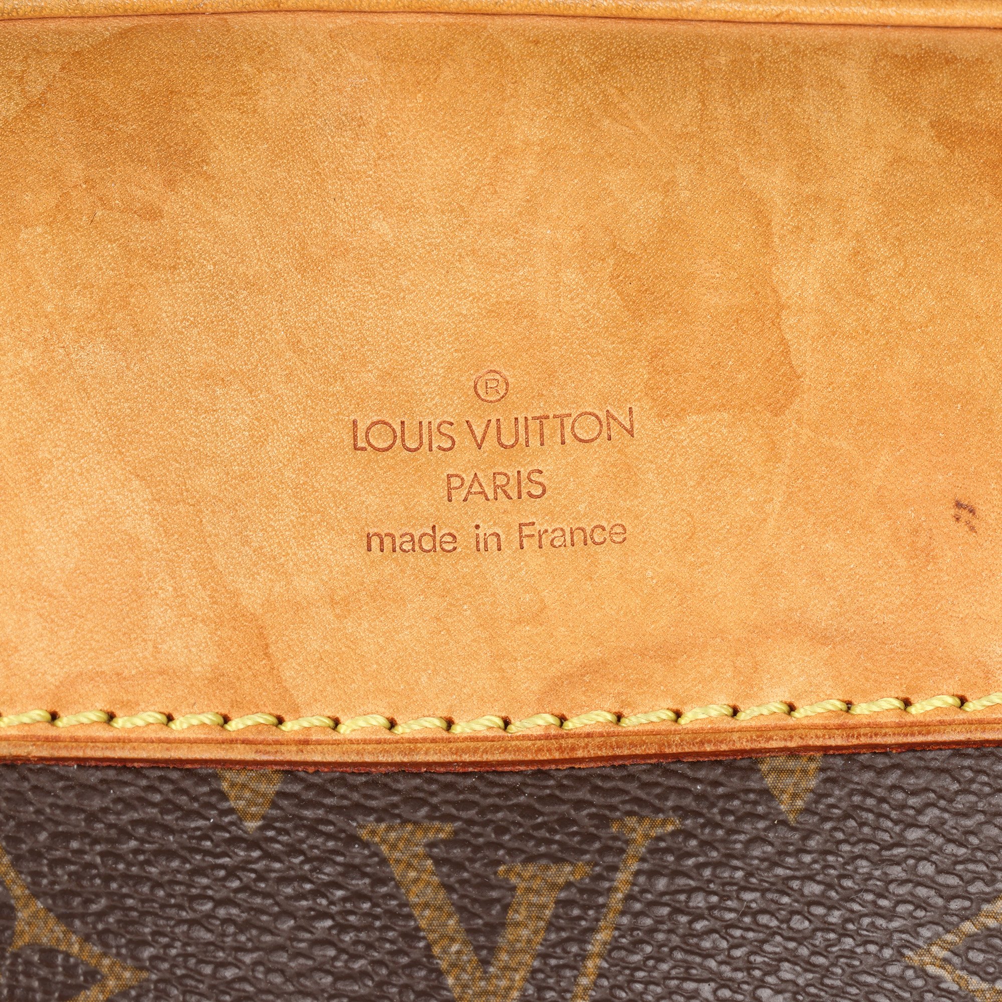 Louis Vuitton Brown Monogram Coated Canvas & Vachetta Leather Alize 55
