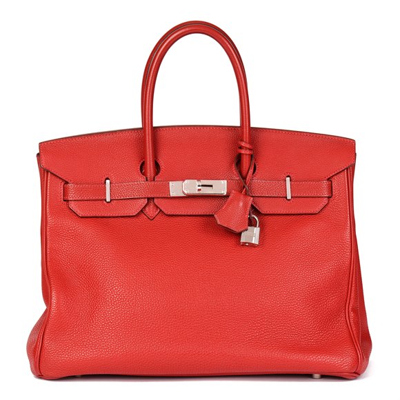 Hermès Rouge Garance Togo Leather Birkin 35cm