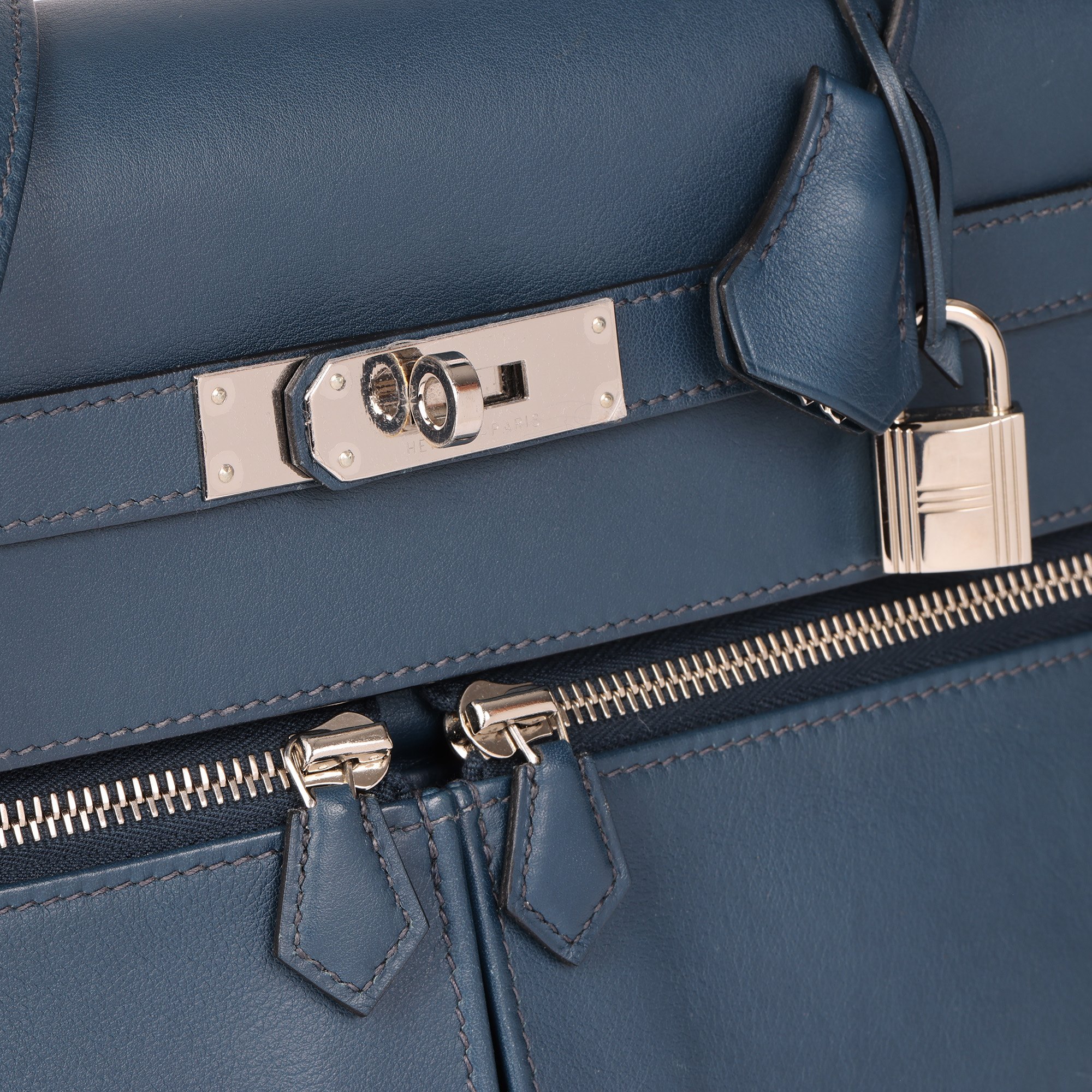 Hermès Bleu de Prusse Swift Leather Lakis Kelly 35cm